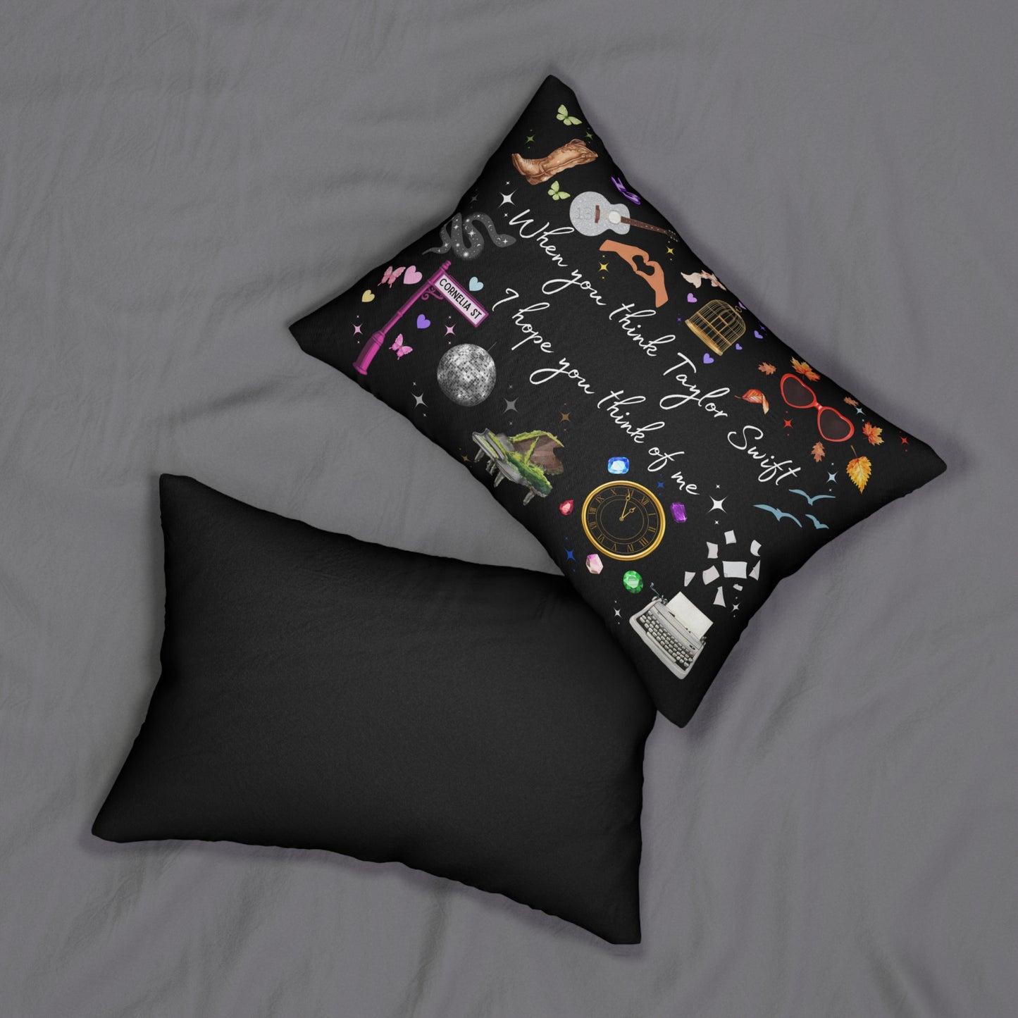 I hope you think of me Pillow, Bohemian Decor, Unique Gift, Music Lover's Home Accent, Cozy Throw Pillow, Fan Merchandise