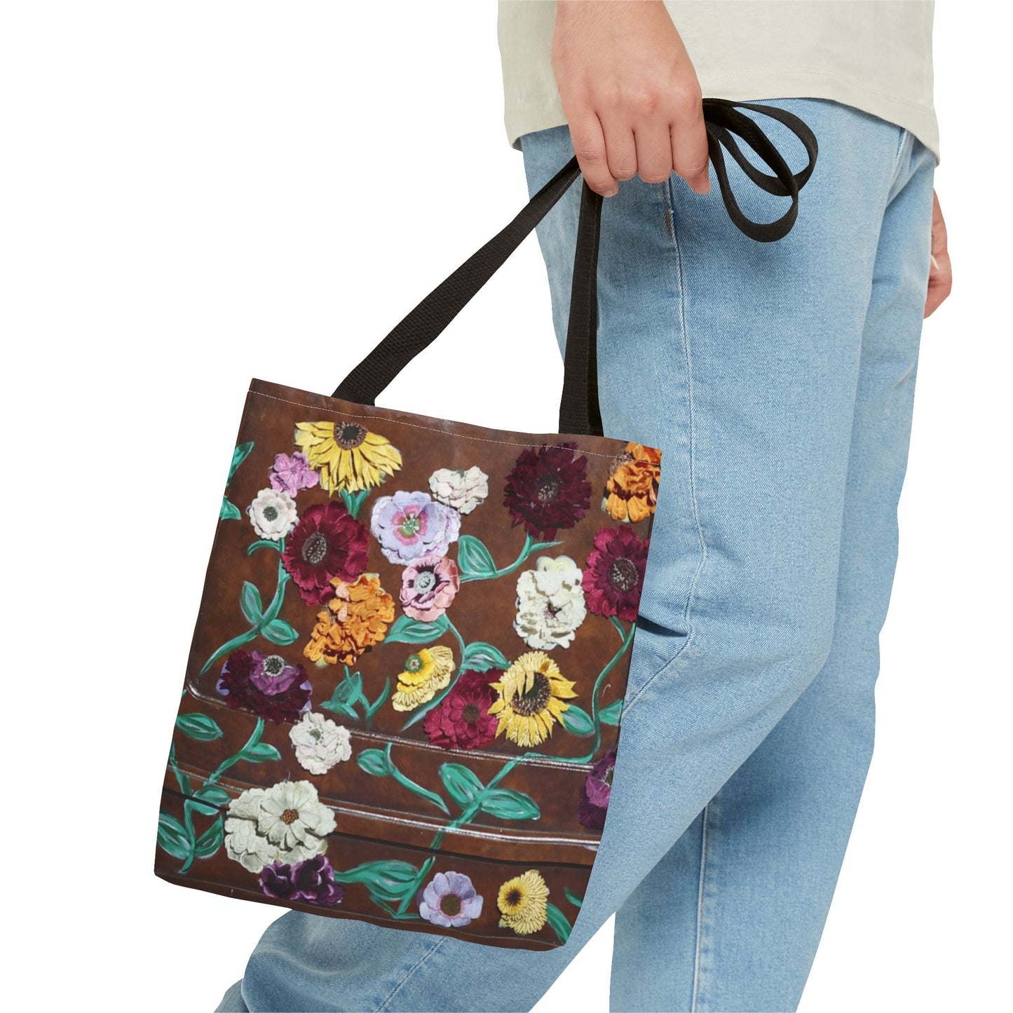 Surprise Song Floral Piano - Tote Bag