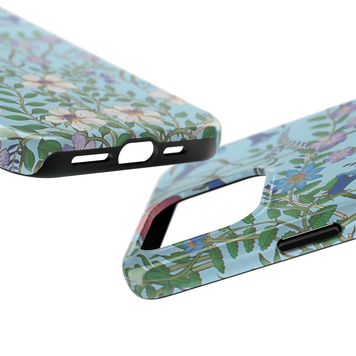 Vibrant Floral Tough Phone Case "Flora Blue"- Durable Protection for Your Device