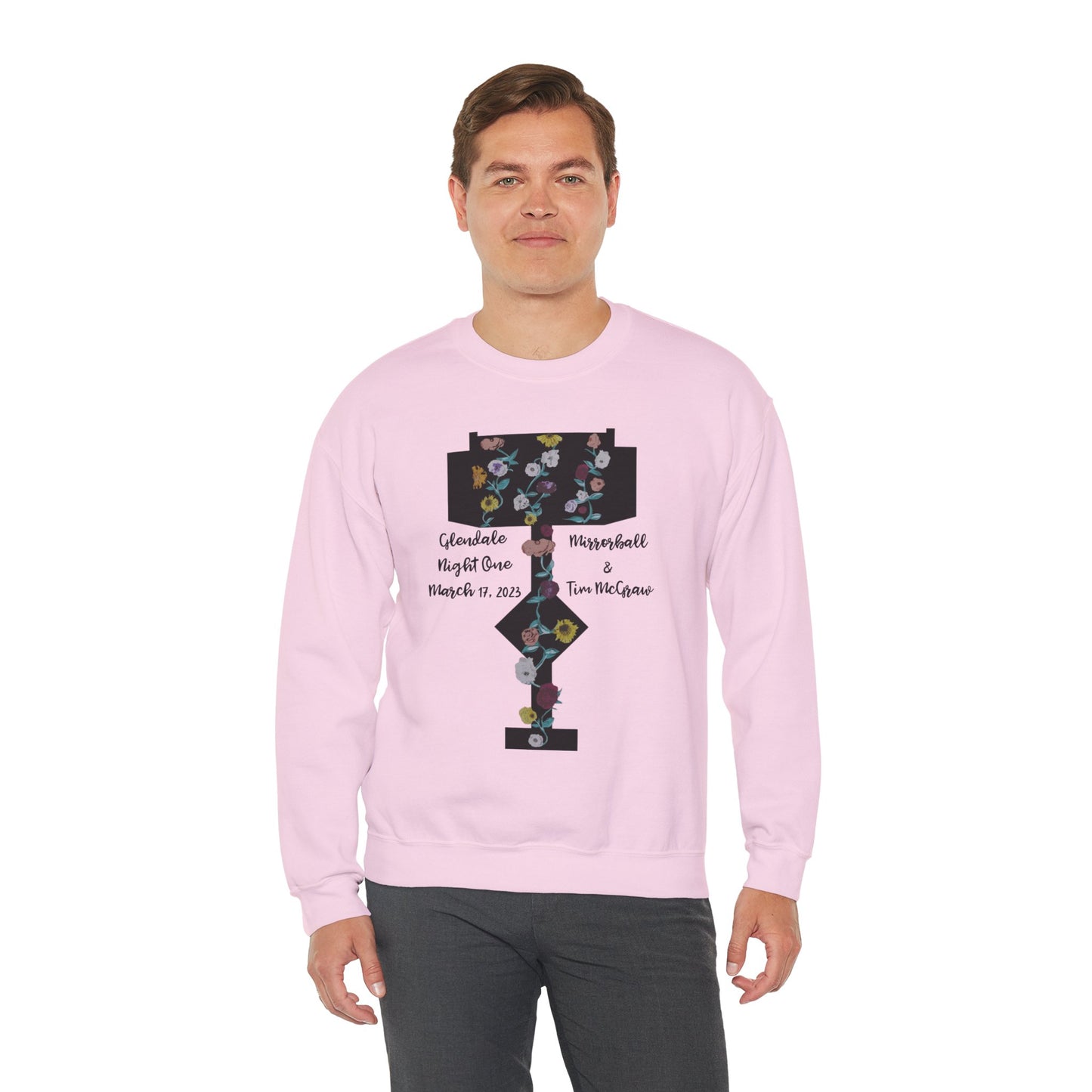 Custom Dates and Surprise Songs - Stage Flowers - Long Live - Unisex Heavy Blend™ Crewneck Sweatshirt