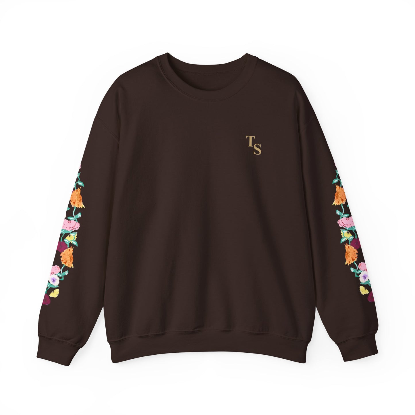 Acoustic Piano Floral Sleeve Crewneck Sweatshirt