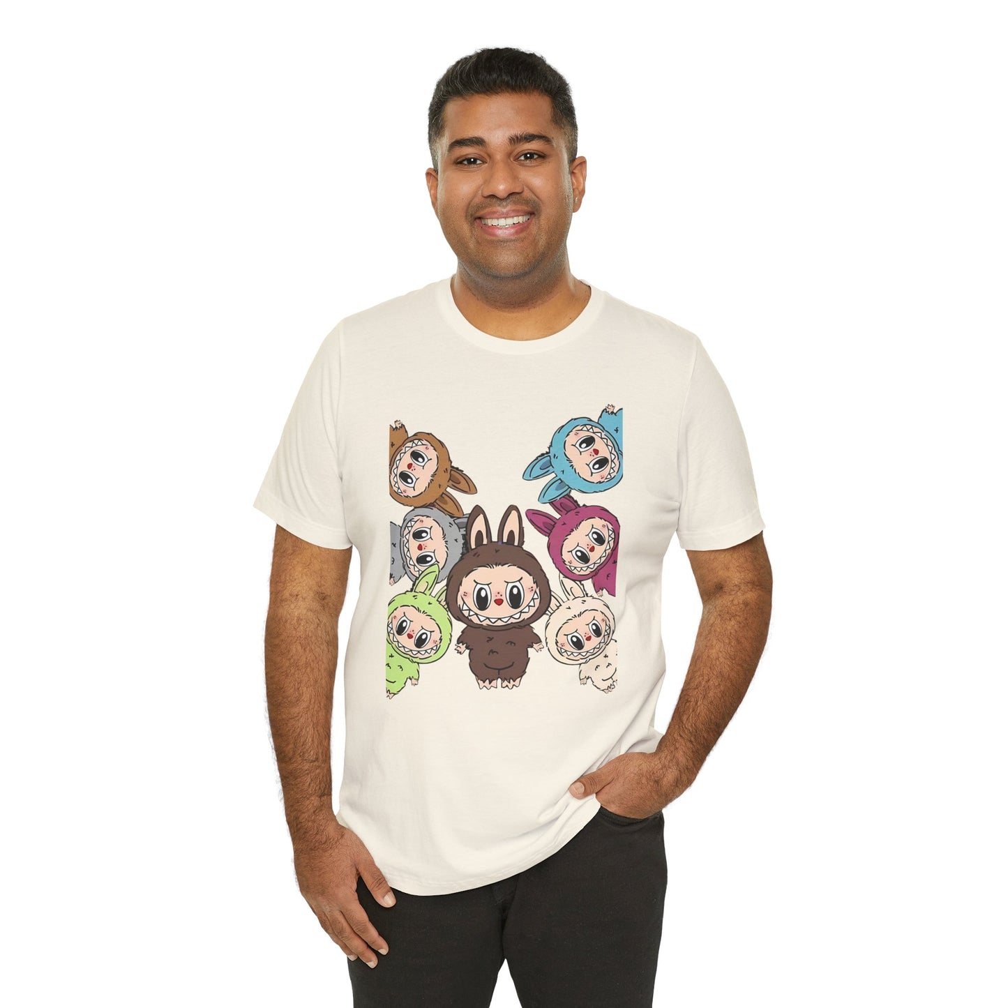 Cute Character Tee, Unisex Graphic T-Shirt, Fun Casual Wear, Trendy Tee, Playful Everyday Outfit