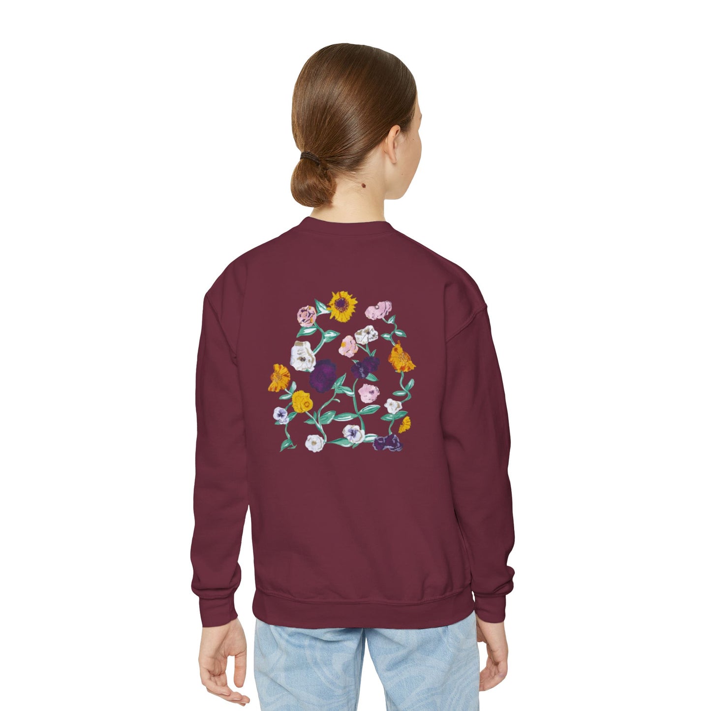 Surprise Song Piano Flowers - Youth Crewneck Sweatshirt