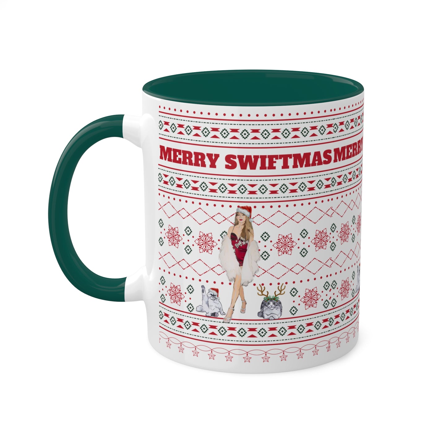 Ugly Swiftmas Sweater Colorful Mugs, 11oz