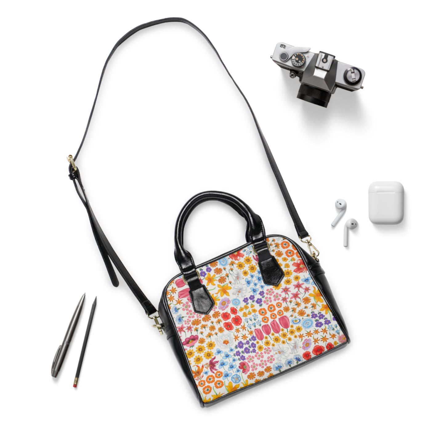 Vibrant Floral Shoulder Handbag "Flora"- Stylish Accessory for Everyday Use