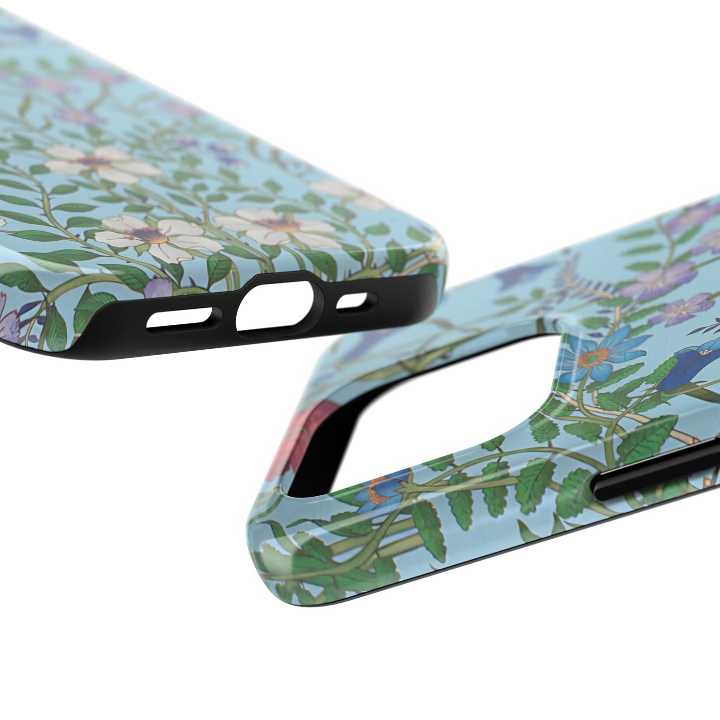 Vibrant Floral Tough Phone Case "Flora Blue"- Durable Protection for Your Device