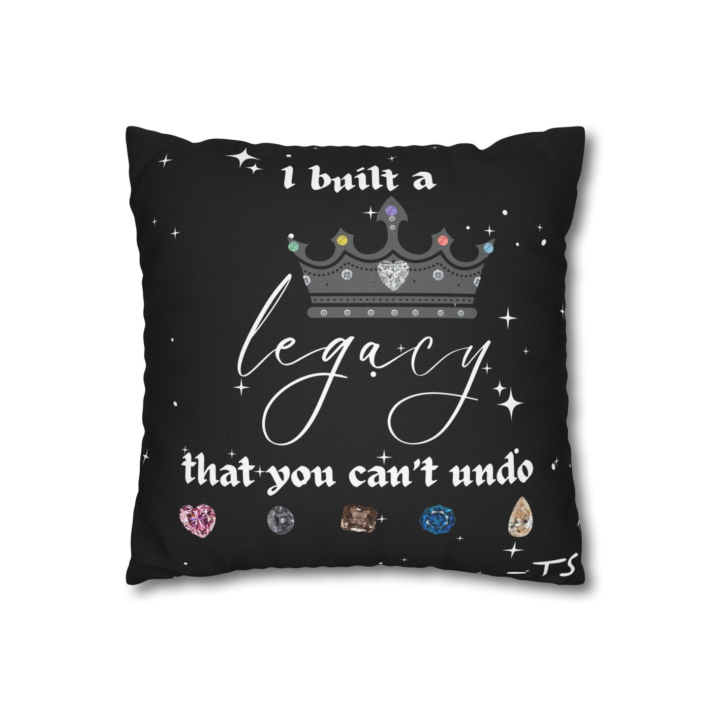 I built a Legacy Pillowcase, Decorative Cushion Cover, Gift for New Home, Quotes Decor for Bedroom, Crown Pillow, Sentimental Throw Pillow