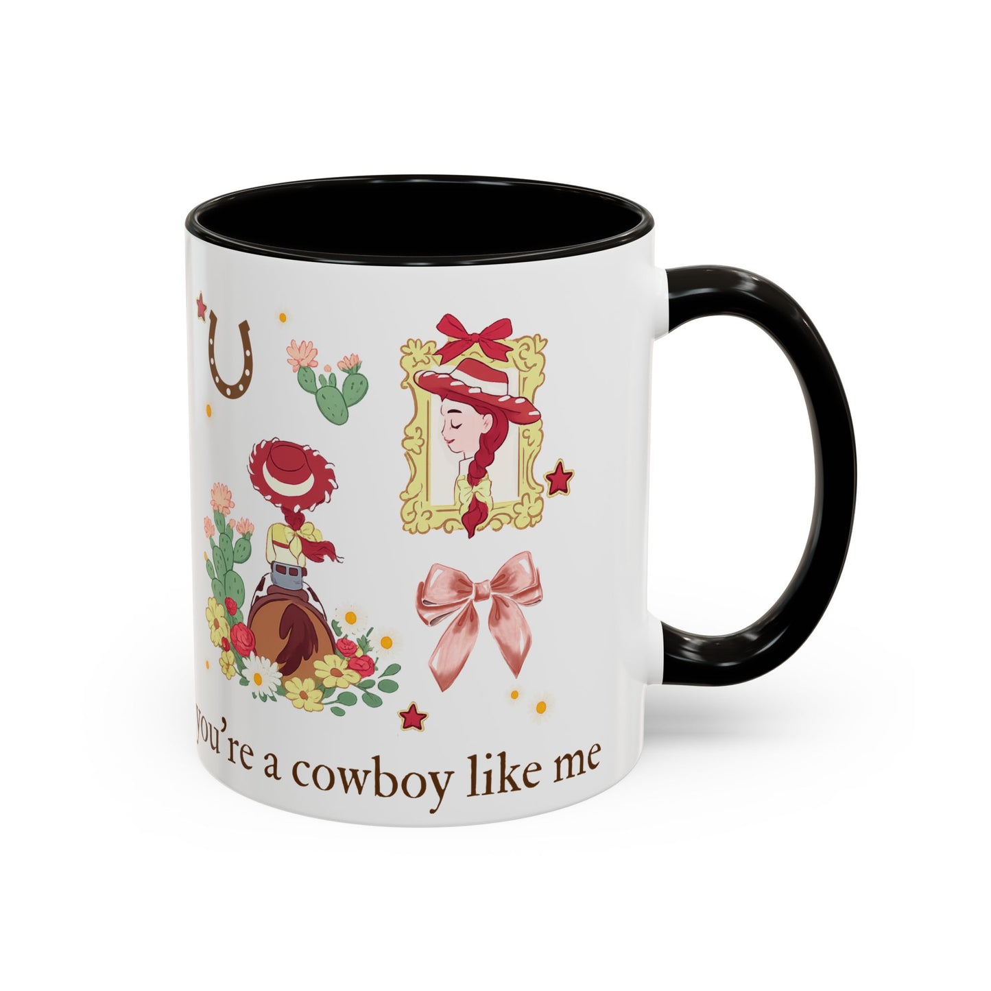 Cowgirl Cowboy Mug – "You're a Cowboy Like Me" Colorful 11oz Ceramic Coffee Cup