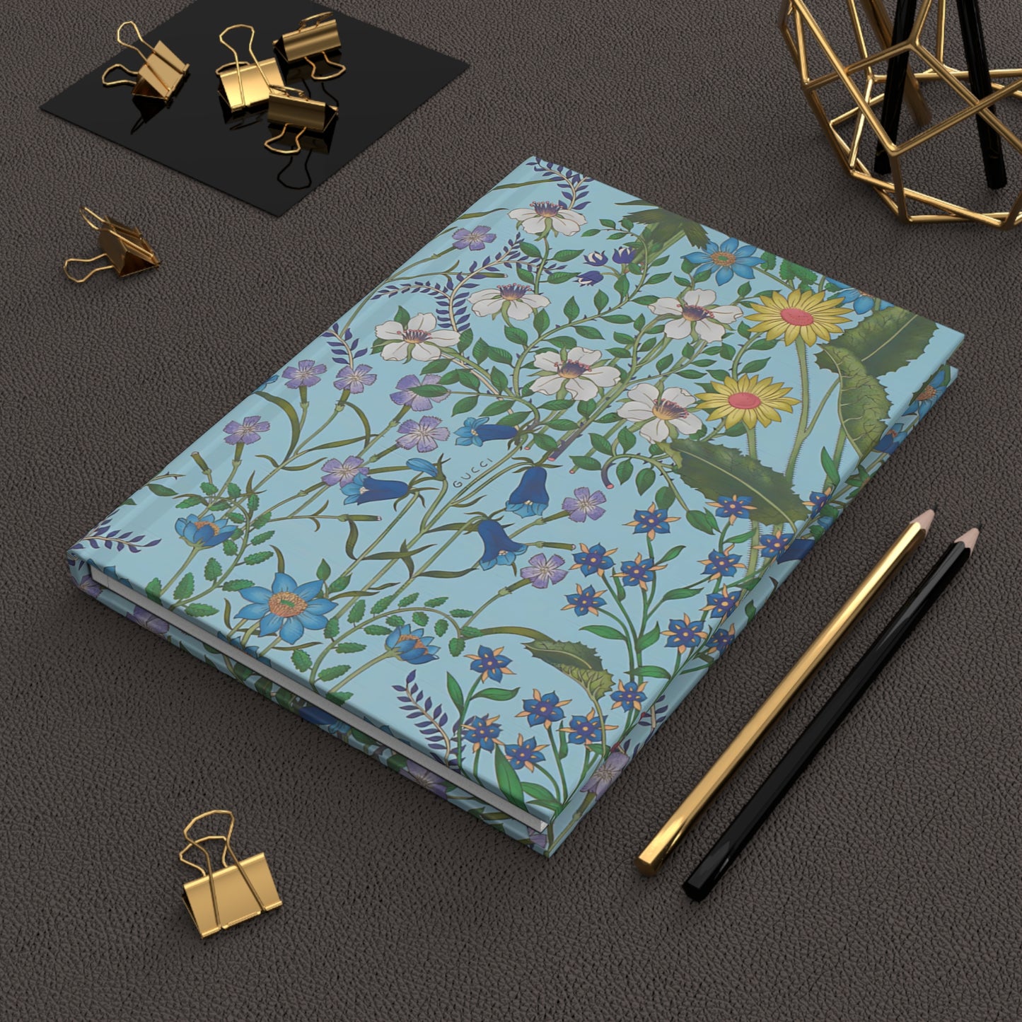 Vibrant Floral Hardcover Journal "Flora Blue" - Perfect for Journaling and Note-Taking