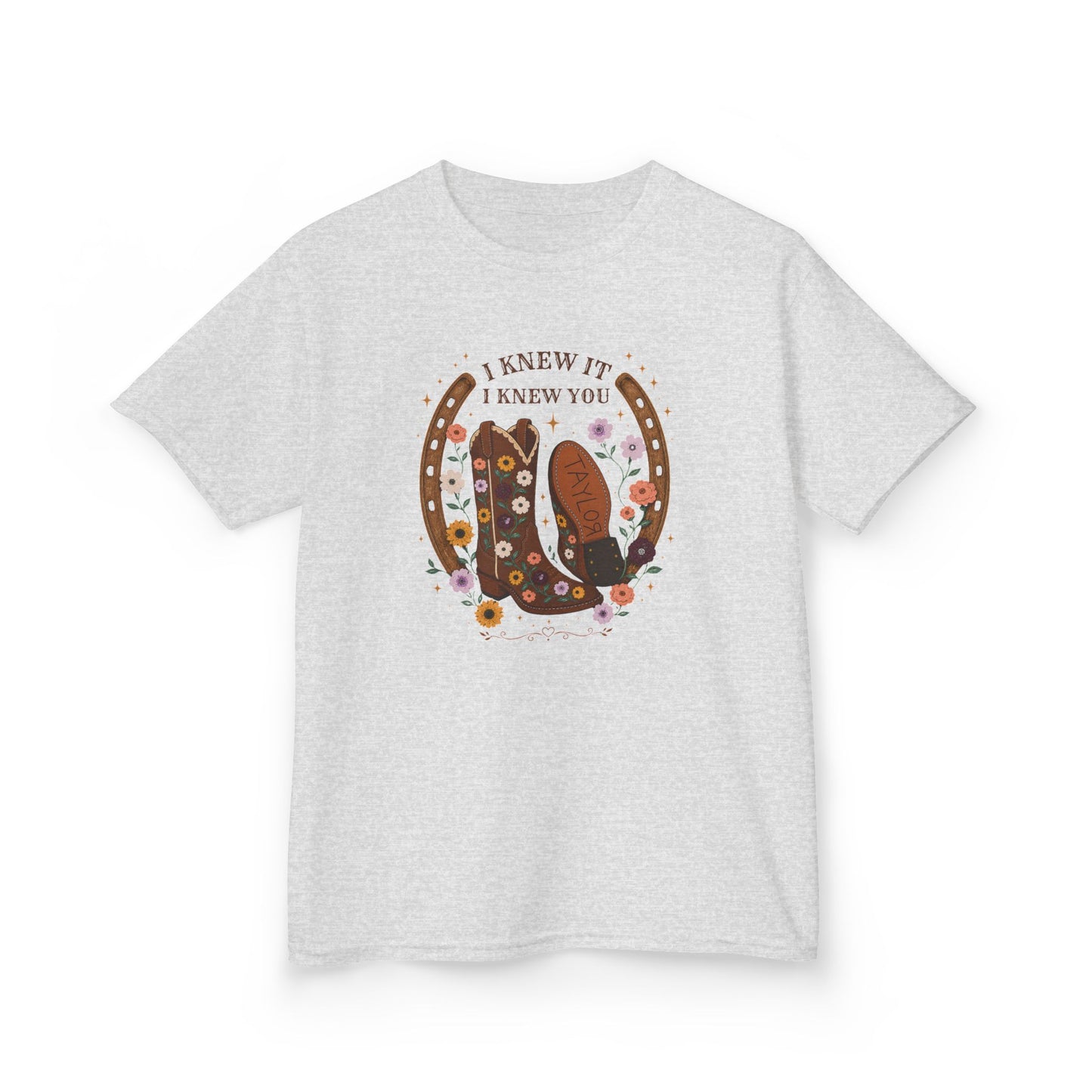 Kids T-Shirt — Cute Boots Design I knew you
