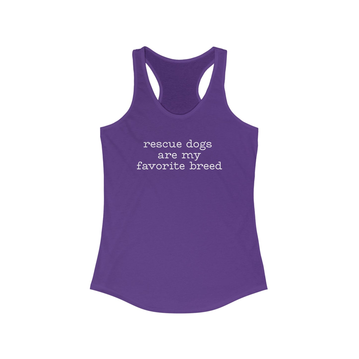 Rescue Dogs Are My Favorite Breed Women's Tank Top - Casual Wear, Pet Lover Gift, Workout Top, Dog Owner Apparel, Summer Style
