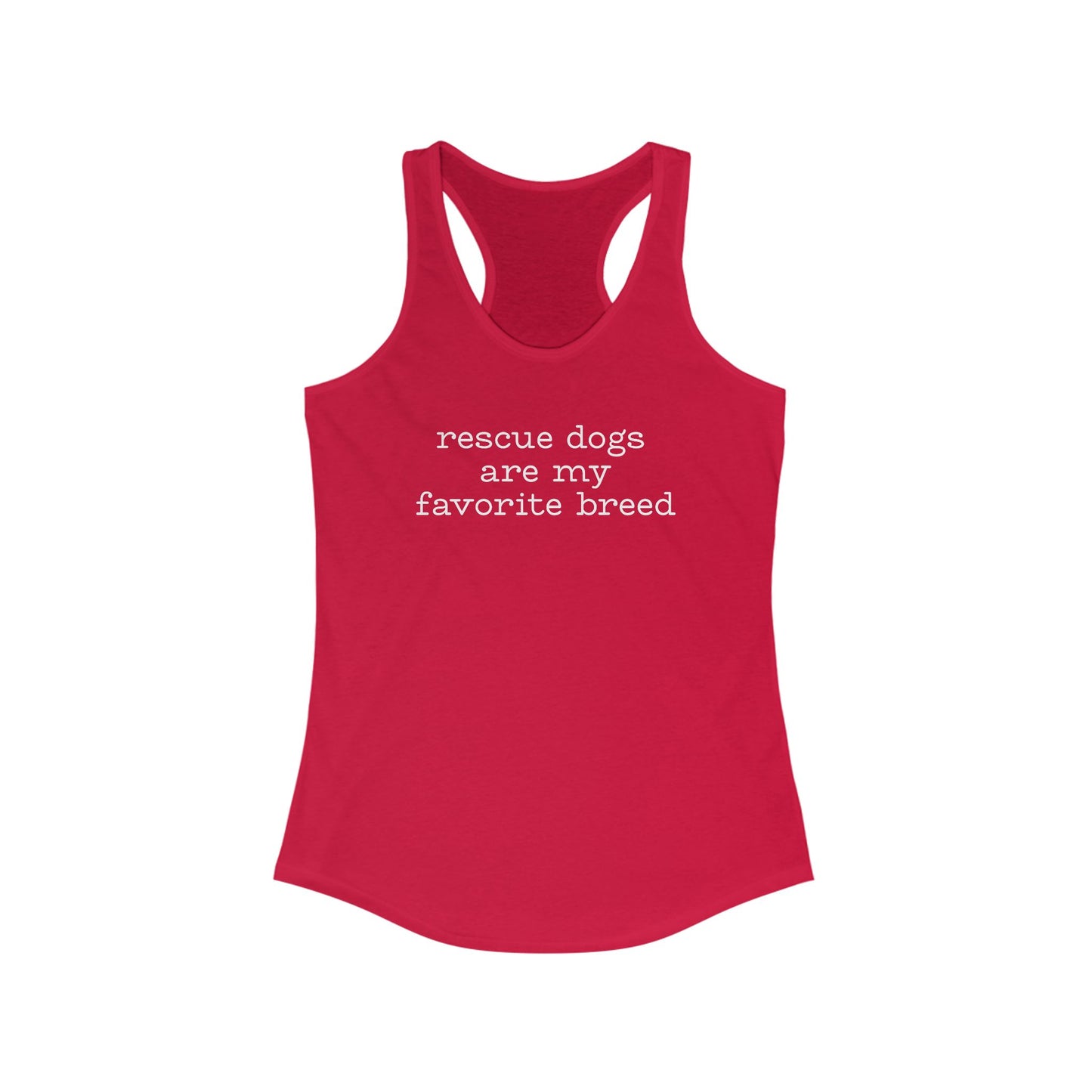 Rescue Dogs Are My Favorite Breed Women's Tank Top - Casual Wear, Pet Lover Gift, Workout Top, Dog Owner Apparel, Summer Style