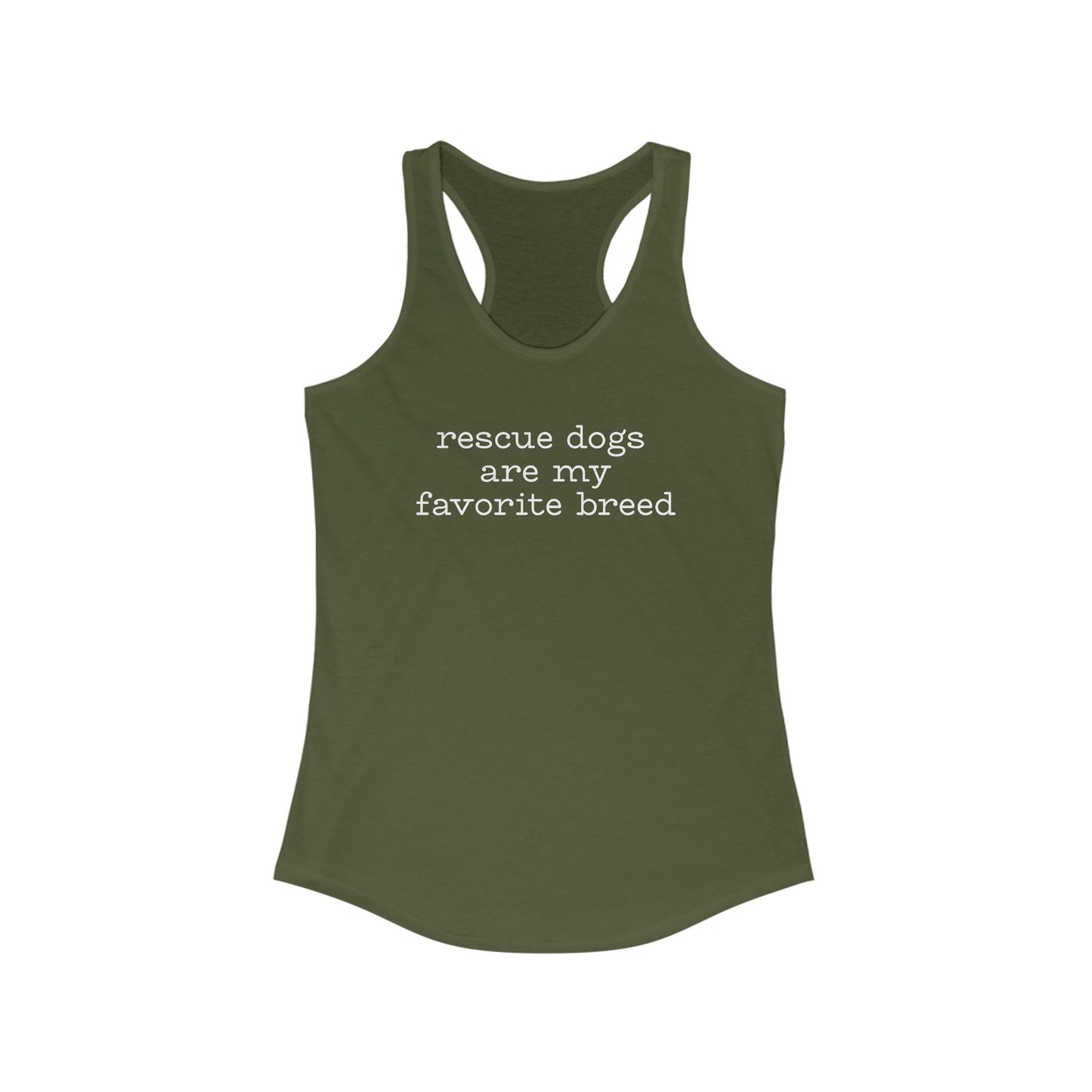 Rescue Dogs Are My Favorite Breed Women's Tank Top - Casual Wear, Pet Lover Gift, Workout Top, Dog Owner Apparel, Summer Style