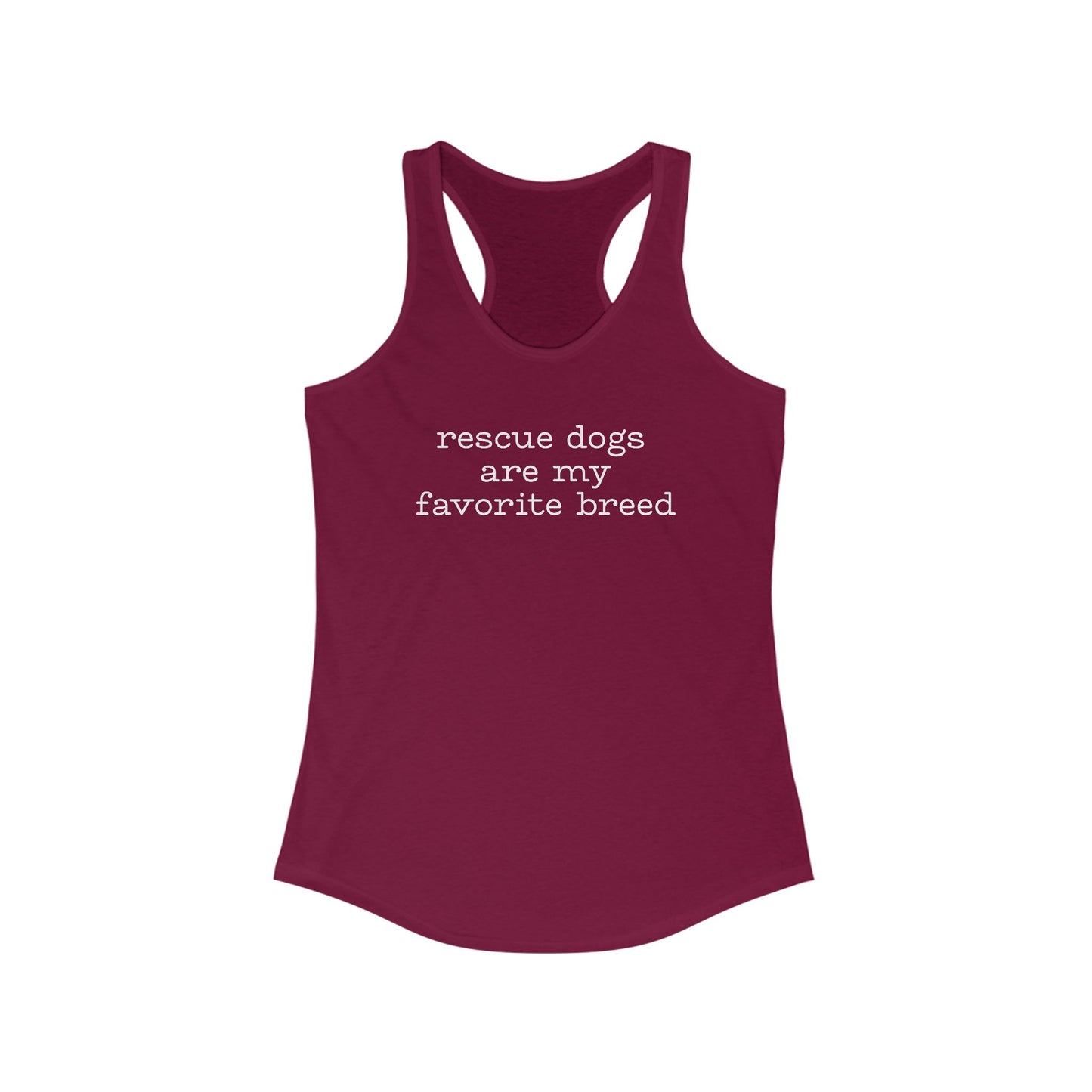 Rescue Dogs Are My Favorite Breed Women's Tank Top - Casual Wear, Pet Lover Gift, Workout Top, Dog Owner Apparel, Summer Style