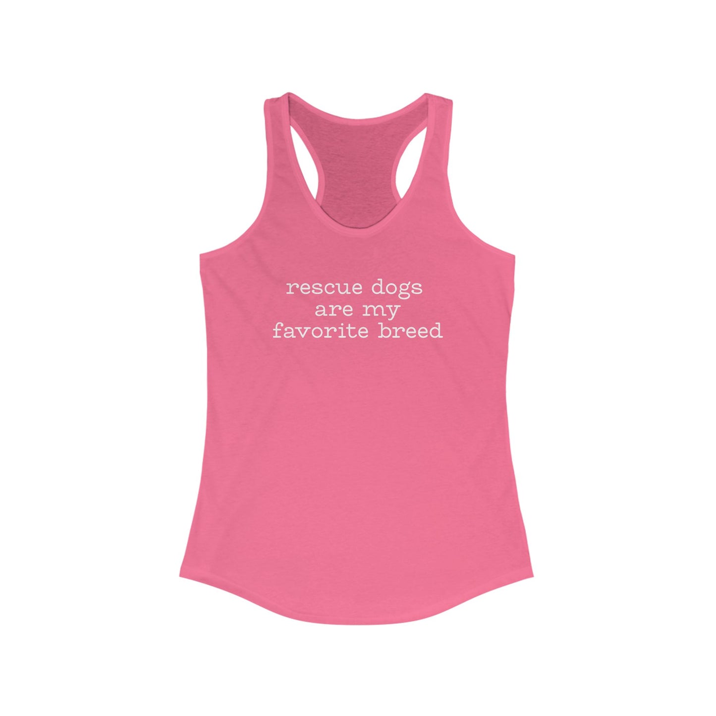 Rescue Dogs Are My Favorite Breed Women's Tank Top - Casual Wear, Pet Lover Gift, Workout Top, Dog Owner Apparel, Summer Style