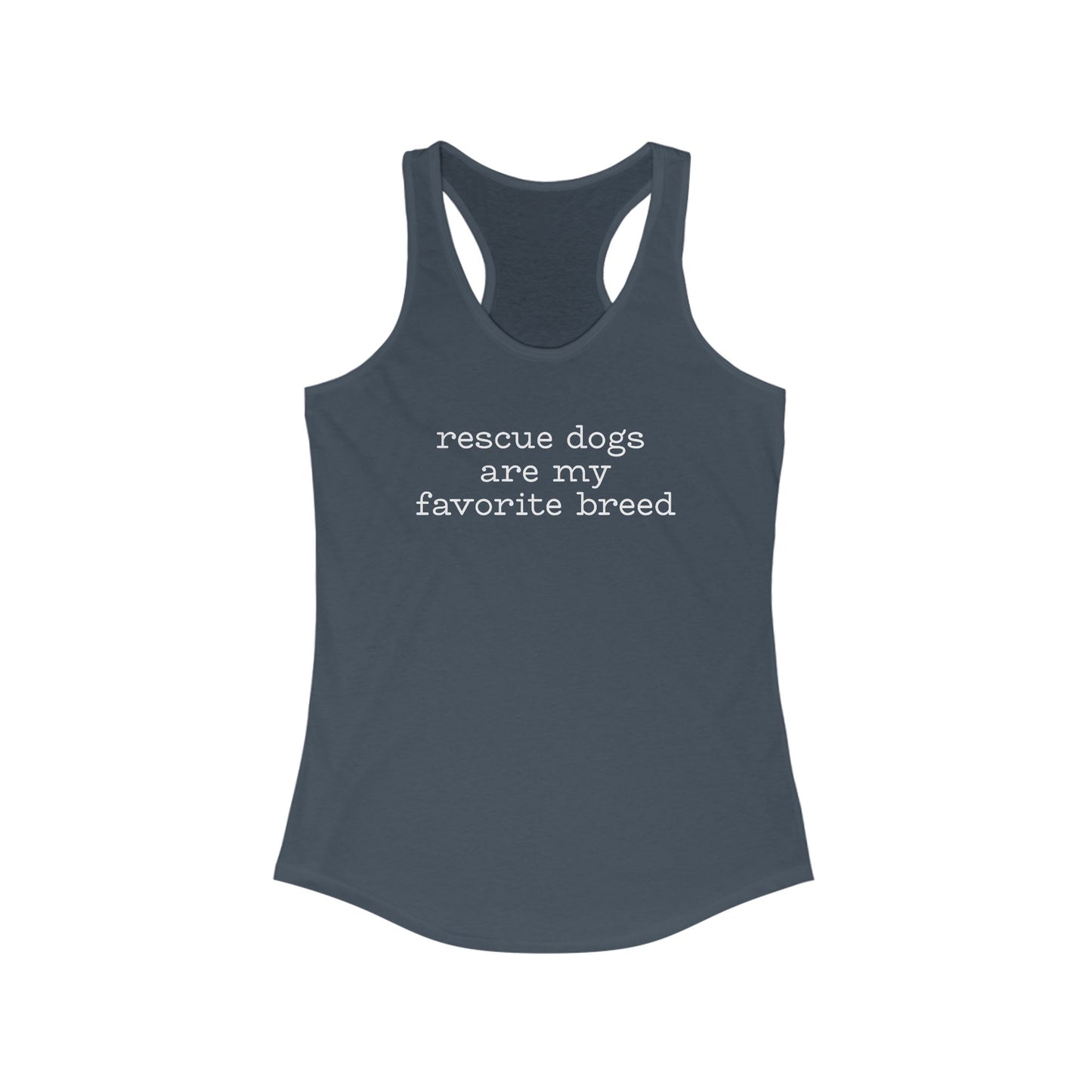 Rescue Dogs Are My Favorite Breed Women's Tank Top - Casual Wear, Pet Lover Gift, Workout Top, Dog Owner Apparel, Summer Style