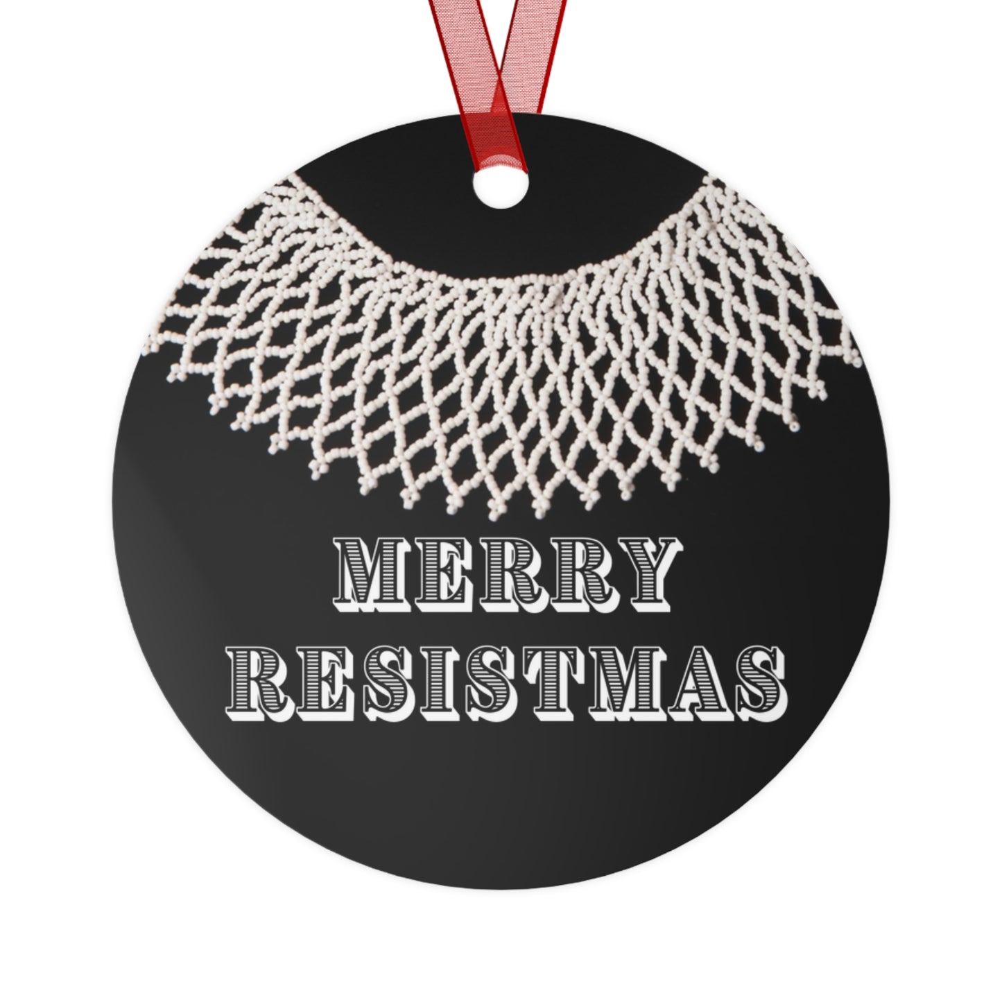 Merry Resistmas - RGB - Women's Rights - Metal Ornament