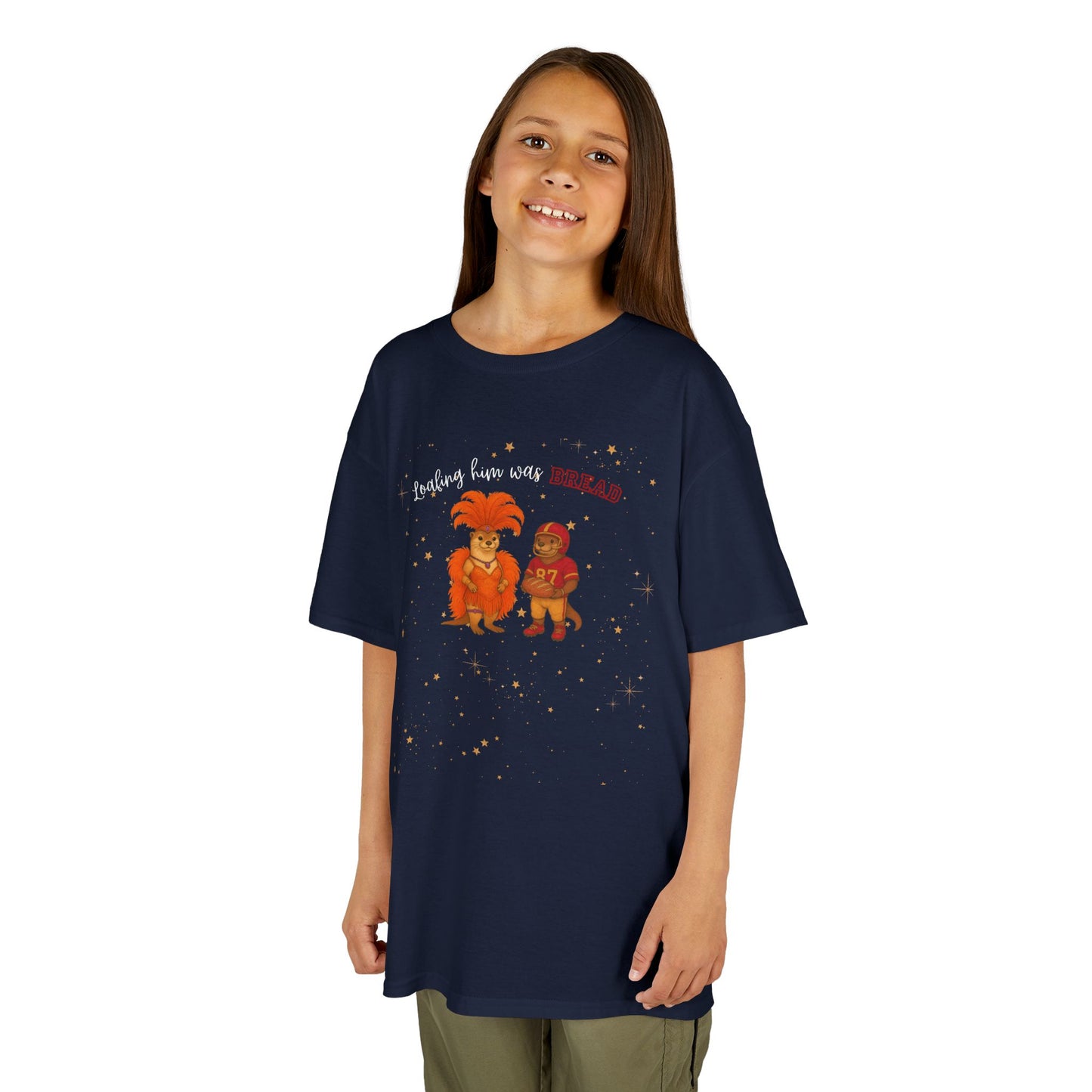 KIDS Tee Loafing him was Bread Otters - Fun and Playful Cotton Shirt for Boys and Girls, Kids Parties, Everyday Wear, Family Outings, [...]
