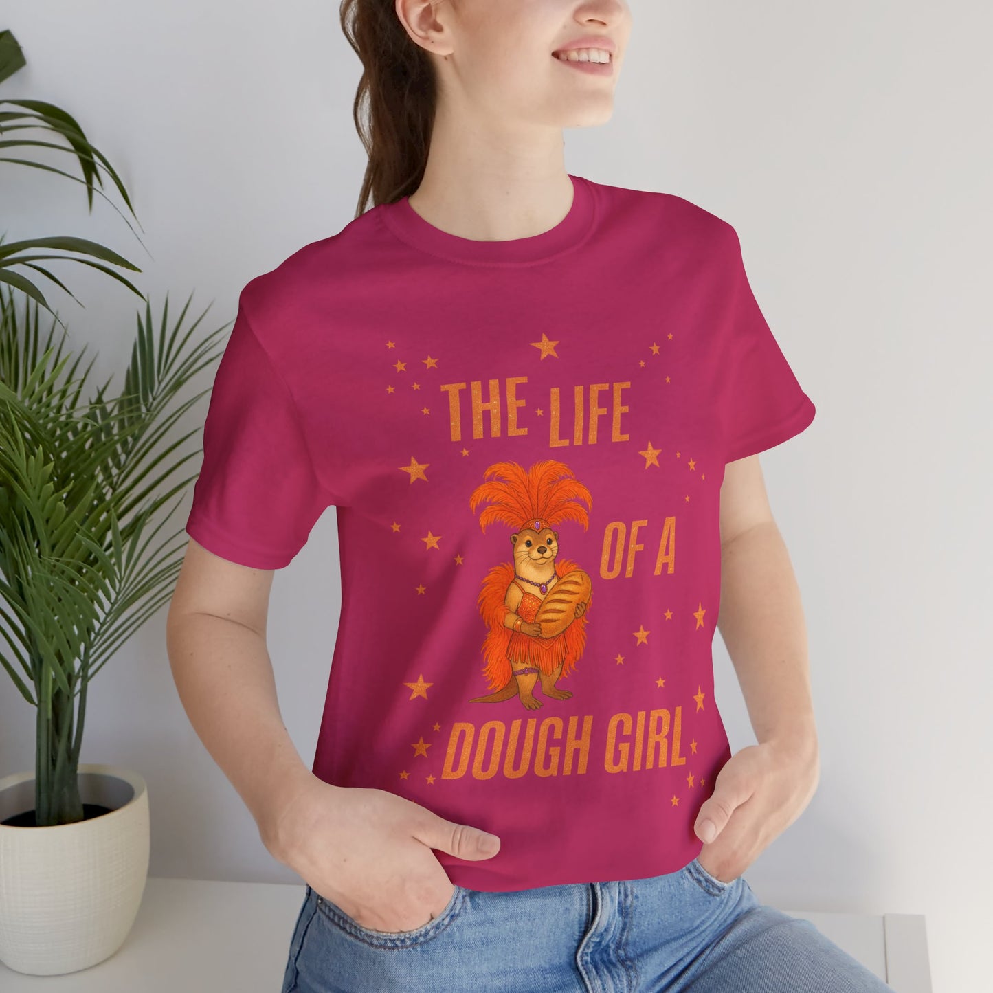 The Life of a Dough Girl Otter Tee, Perfect for Baking Enthusiasts, Cute Cooking Gifts for Her, Summer Casual Wear, Dough Girl Design