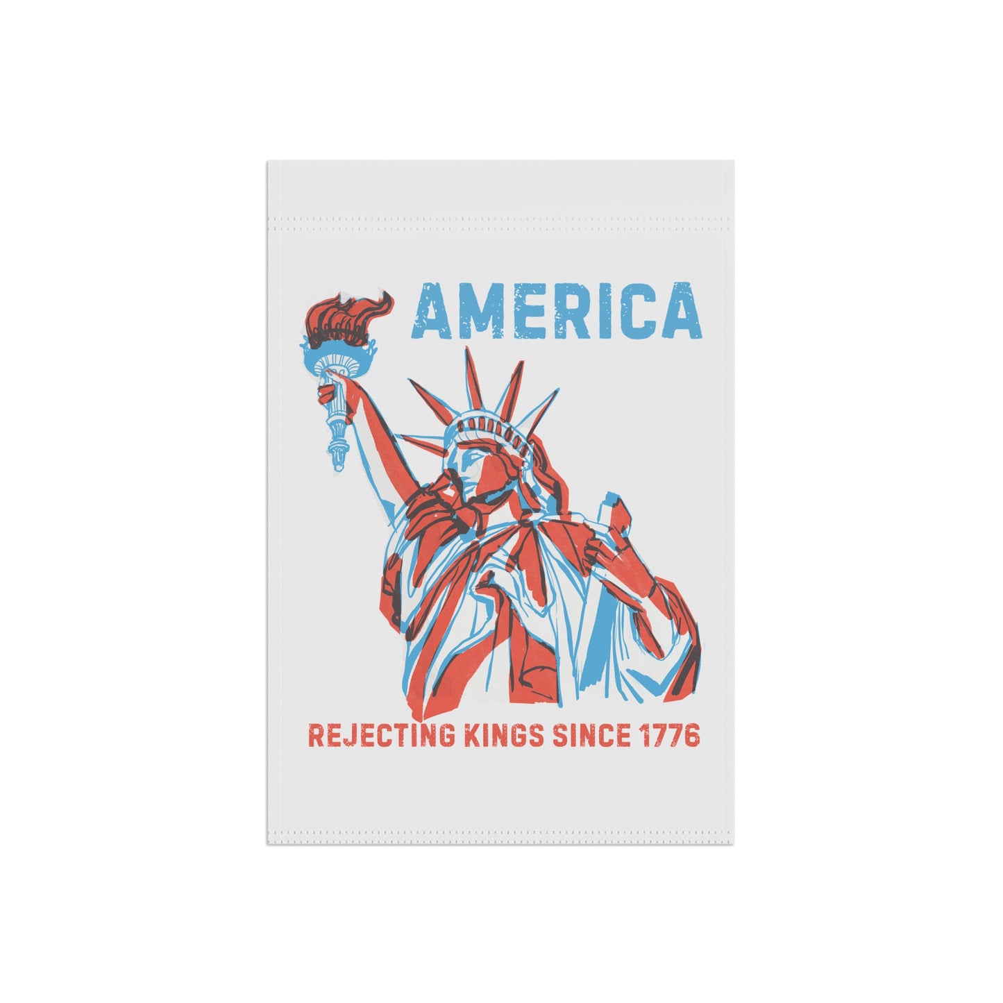 Rejecting Kings Patriotic Garden Banner, Yard Decoration, Outdoor Flag, American Pride Decor, 4th of July, Home & Garden Ornament