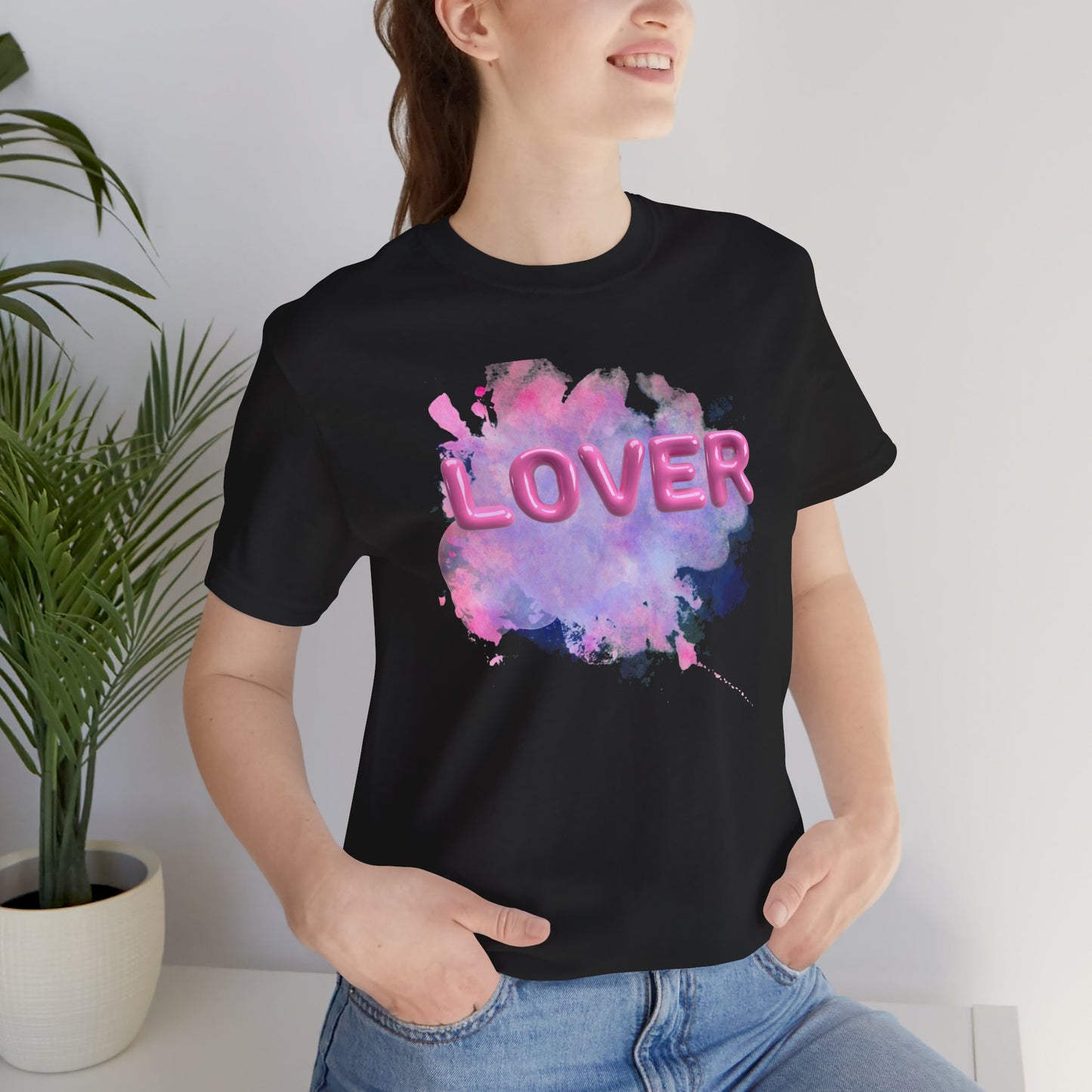 lover watercolor - Unisex Jersey Short Sleeve Tee