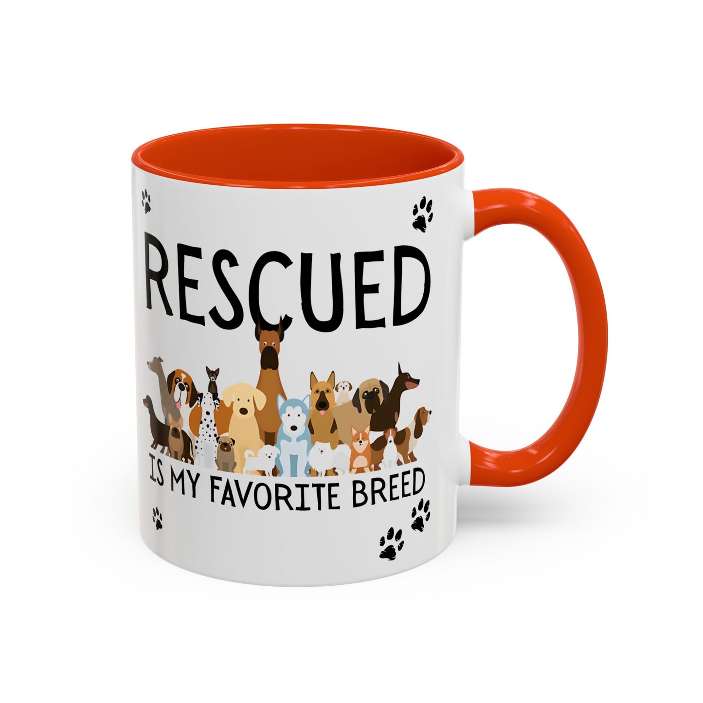 Colorful Dog Rescue Mugs - Perfect for Pet Lovers, Gift for Animal Advocates, 11oz