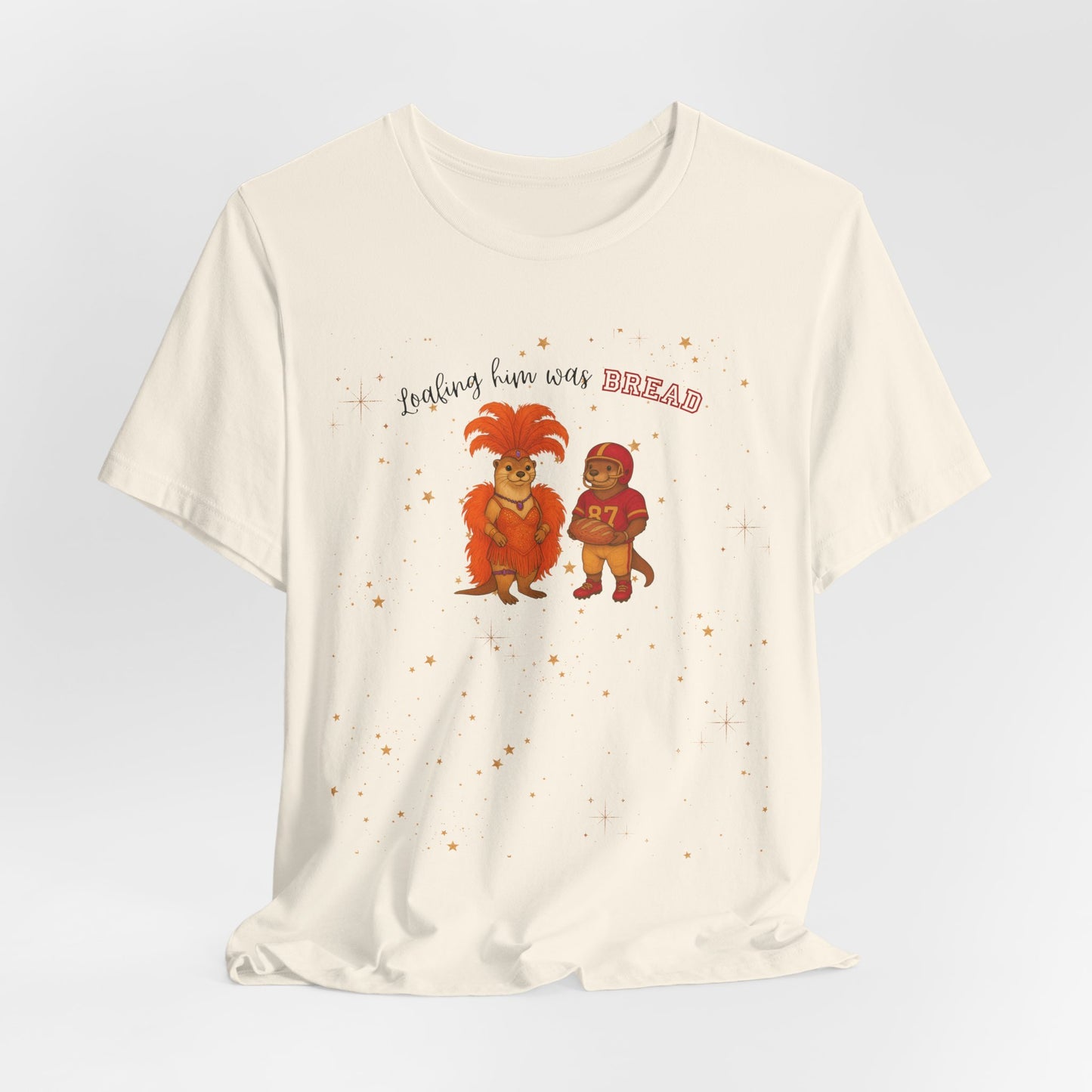 Loafing him was Bread Otters Tee, Quirky T-Shirt, Perfect for Music Lovers, Animal Lovers Gift, Casual Wear, Summer Fun