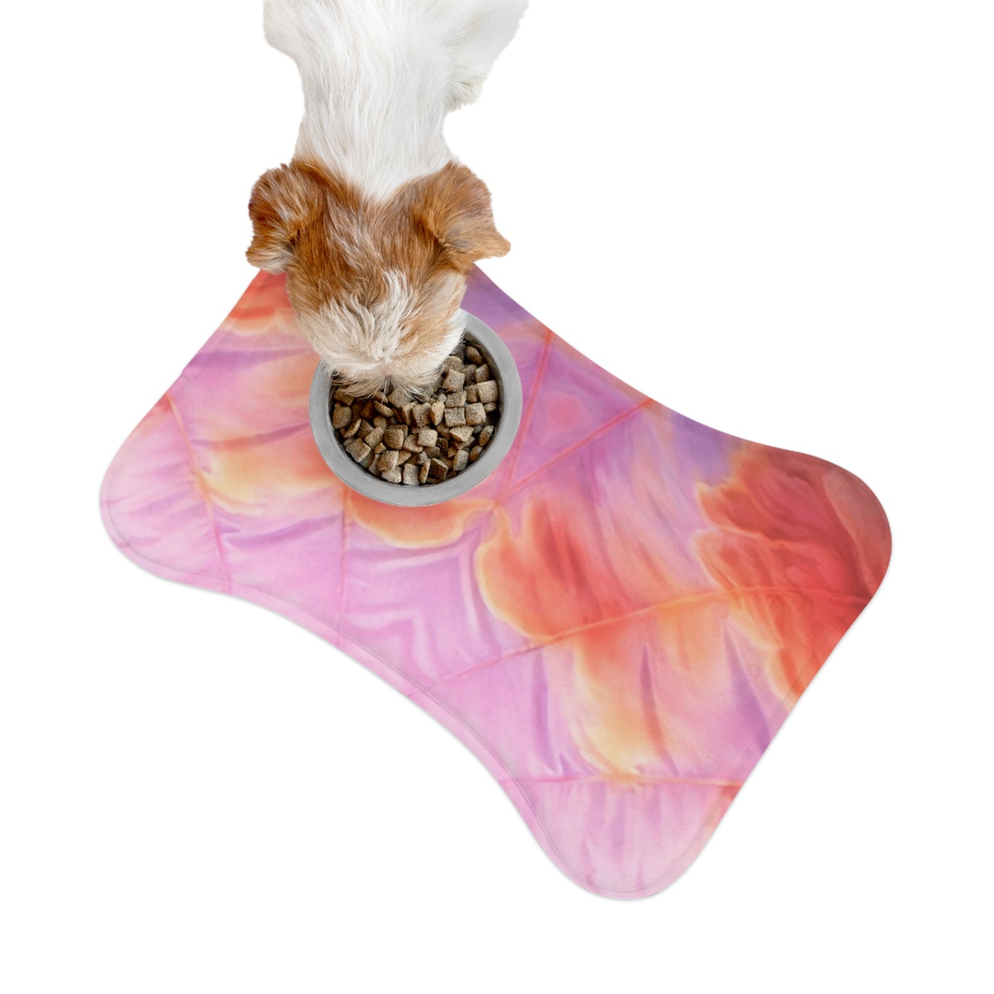 Miss Americana Pastel Floral Pet Feeding Mat — Waterproof, Non-Slip Bowl Placemat for Dogs & Cats