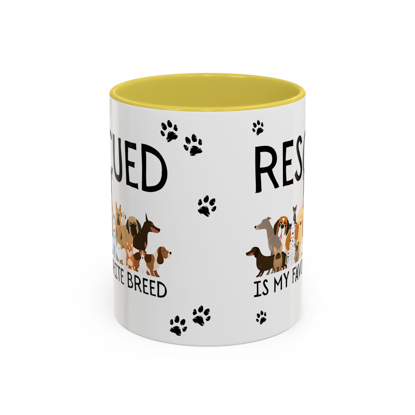 Colorful Dog Rescue Mugs - Perfect for Pet Lovers, Gift for Animal Advocates, 11oz