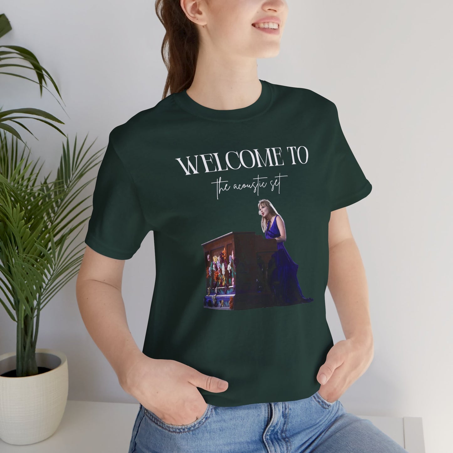 welcome to the acoustic set Unisex Jersey Short Sleeve Tee