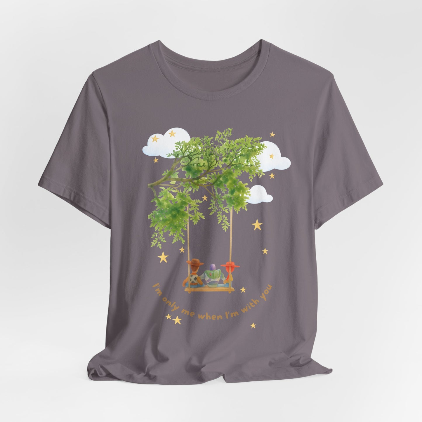 Tree Swing Cute Illustration Tee — I'm only me when I'm with you