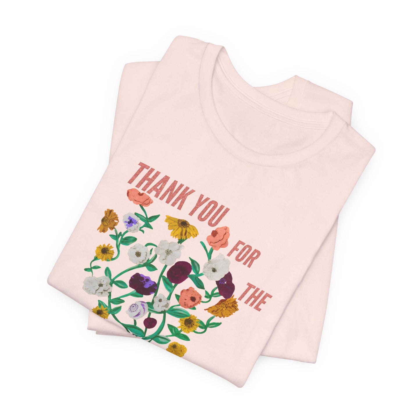 Thank You For The Lovely Bouquet, acoustic piano flowers Tee, Unisex Jersey Short Sleeve T-Shirt, Gift for Friends, Appreciation Shirt, Floral Design, Casual Wear