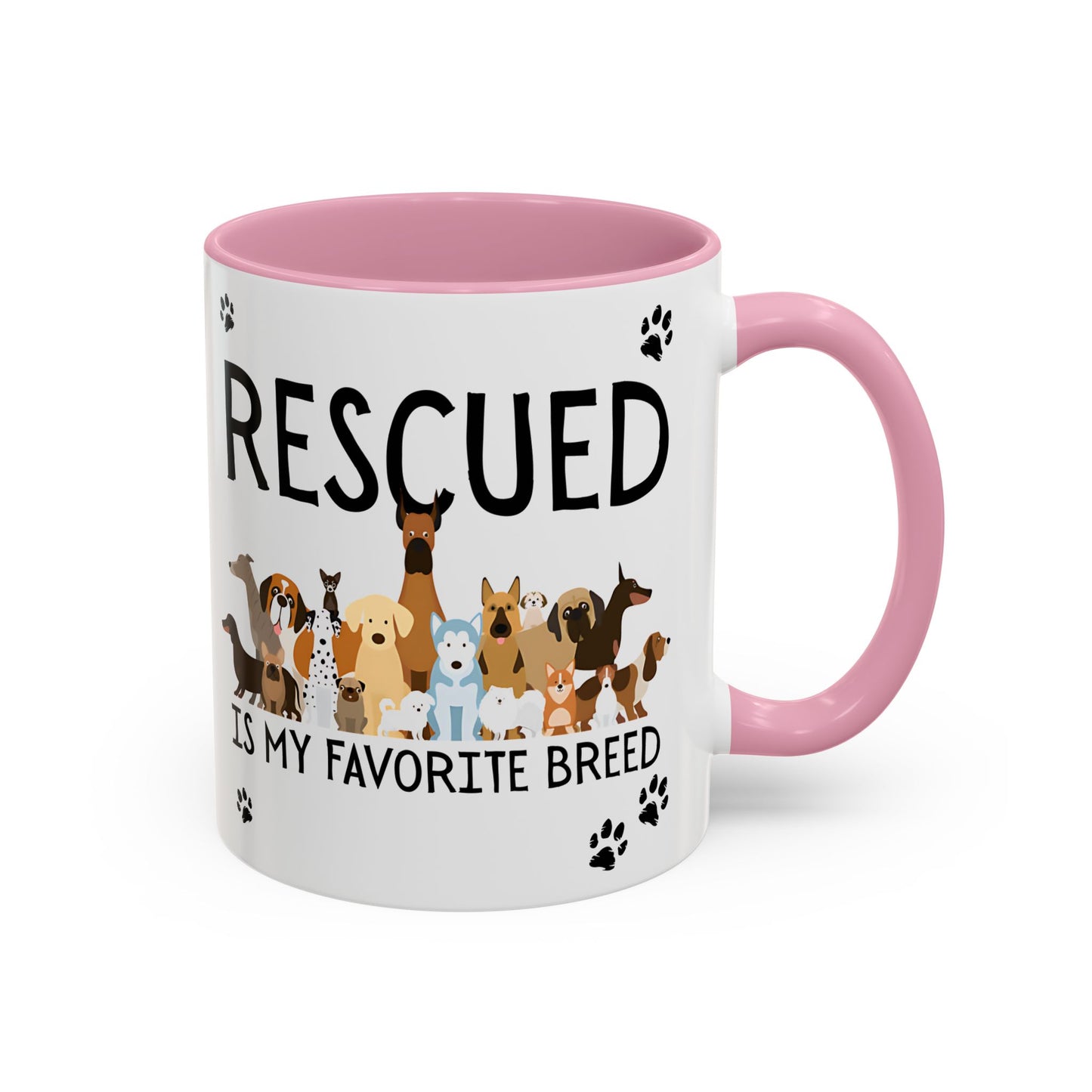 Colorful Dog Rescue Mugs - Perfect for Pet Lovers, Gift for Animal Advocates, 11oz