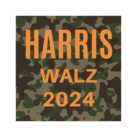 Harris Walz Camo Car Magnet