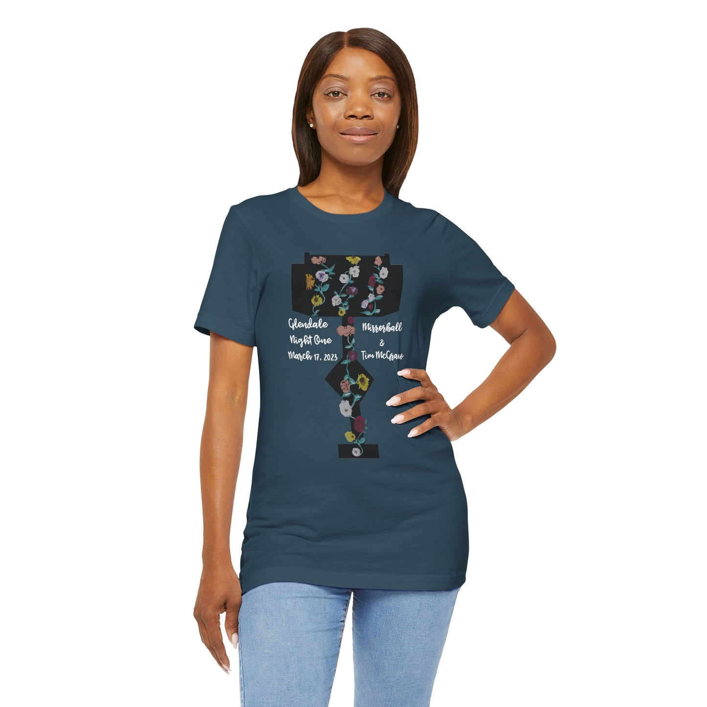 Custom Dates and Surprise Songs - Stage Flowers - Long Live - Unisex Jersey Short Sleeve Tee