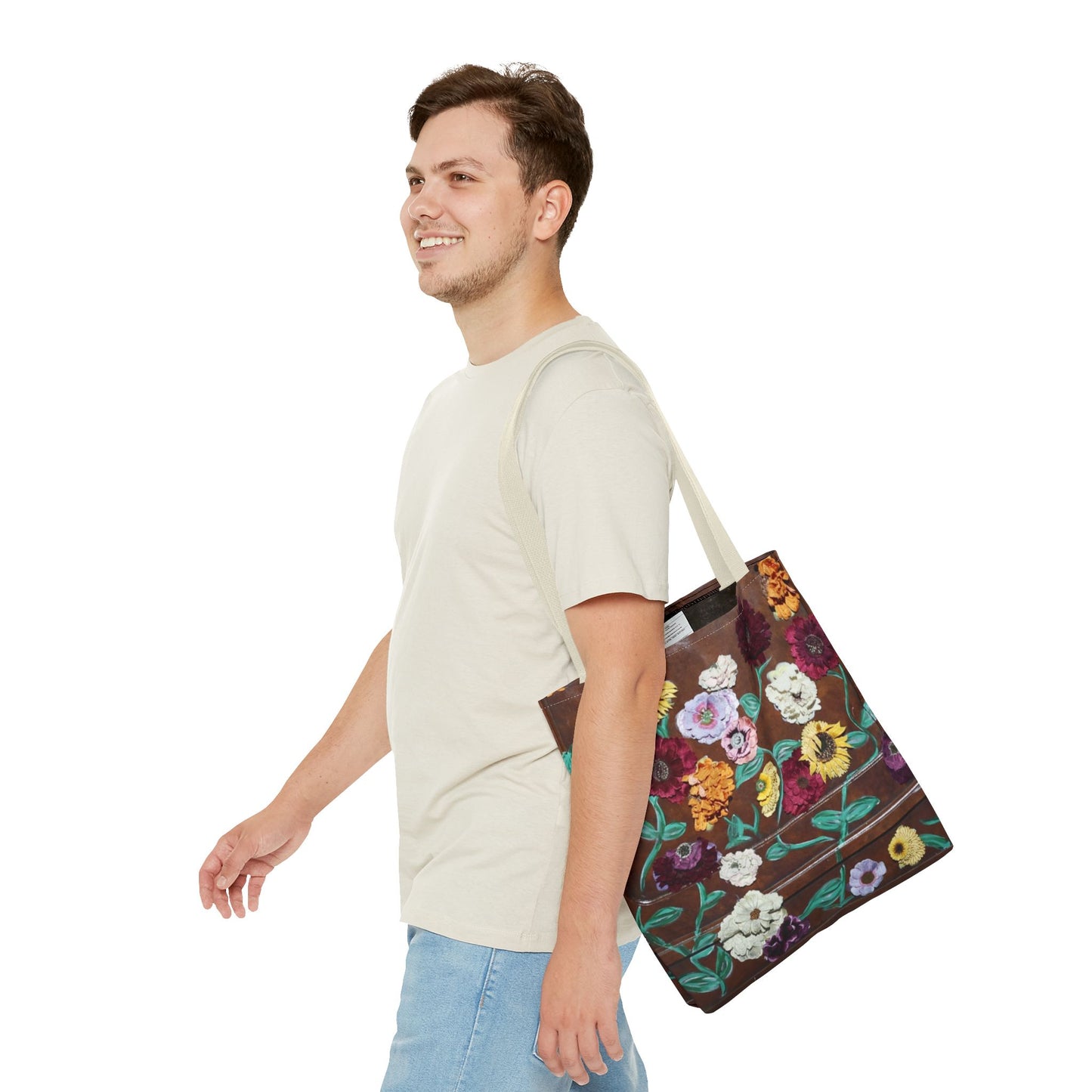 Surprise Song Floral Piano - Tote Bag