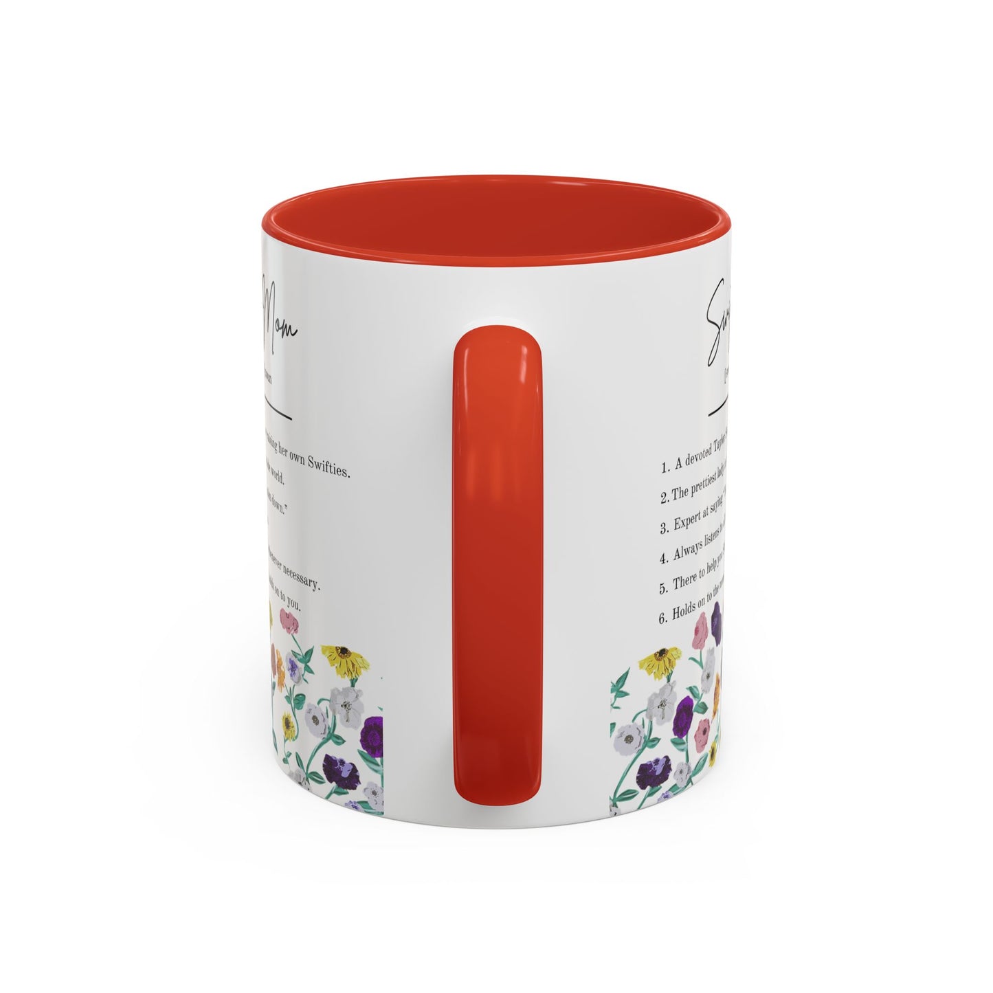 Swiftie Mom Acoustic Set Floral Piano Design - Accent Coffee Mug (11oz)