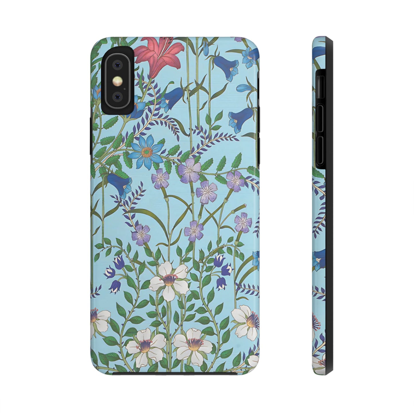 Vibrant Floral Tough Phone Case "Flora Blue"- Durable Protection for Your Device
