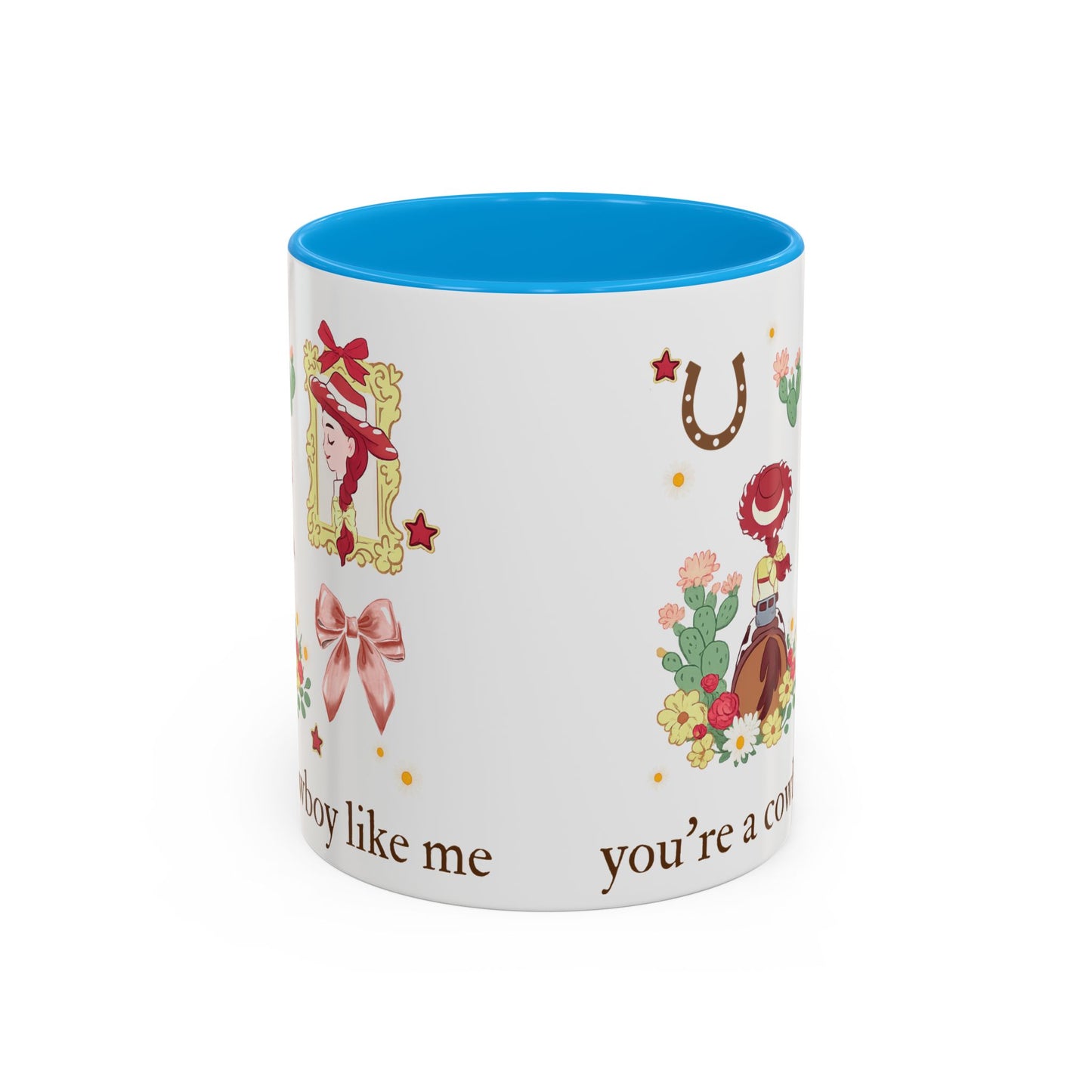 Cowgirl Cowboy Mug – "You're a Cowboy Like Me" Colorful 11oz Ceramic Coffee Cup