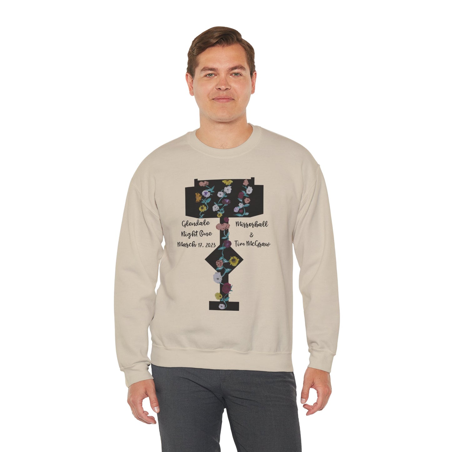 Custom Dates and Surprise Songs - Stage Flowers - Long Live - Unisex Heavy Blend™ Crewneck Sweatshirt