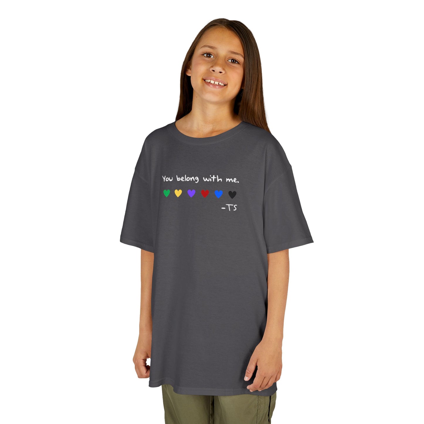 Kids Tee, You Belong With Me - T-Shirt, Cute Children’s Shirt, Gift for Kids, Birthday Outfit, Playful Spring Apparel