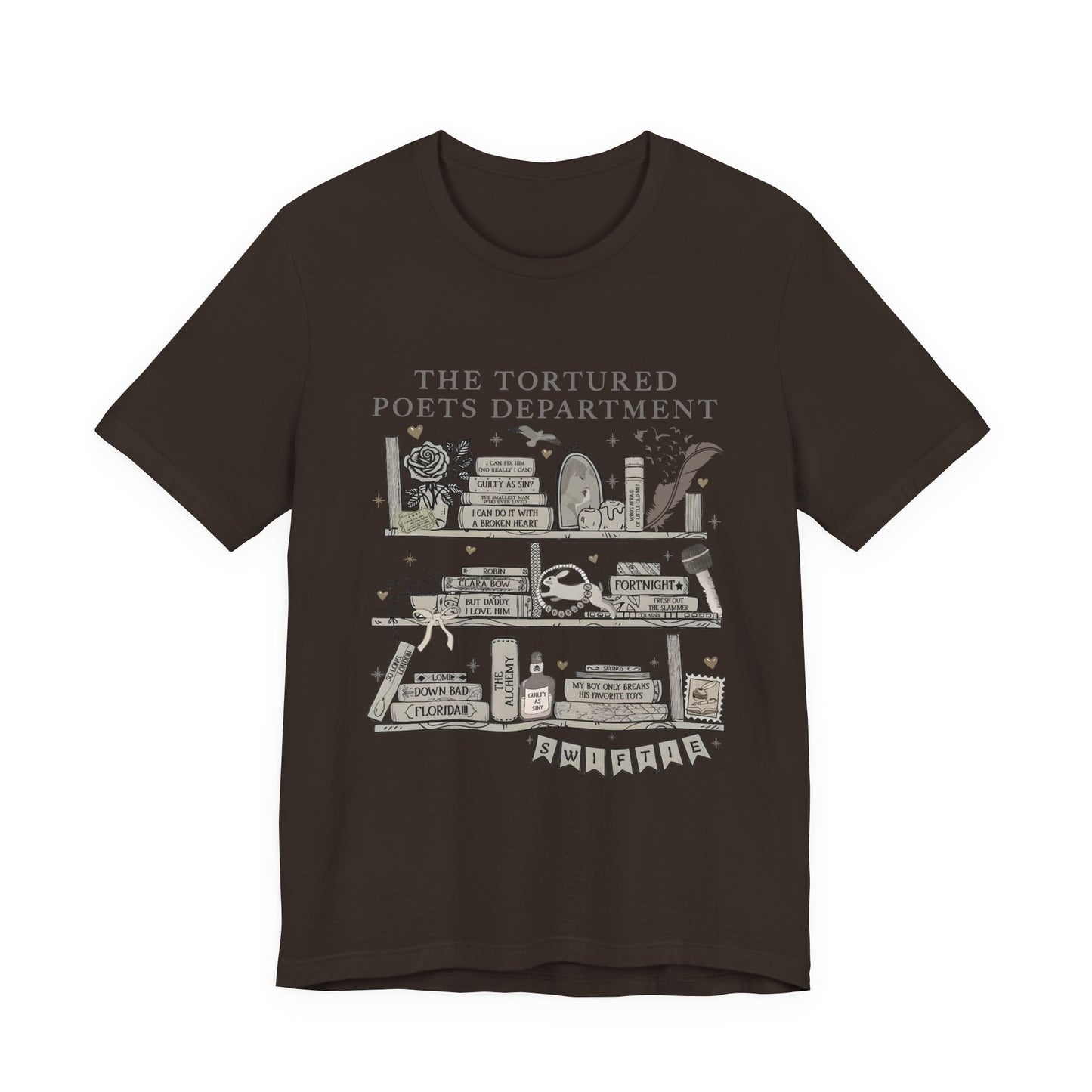 Poet's Bookshelf - Unisex Bella Canvas Jersey Short Sleeve Tee