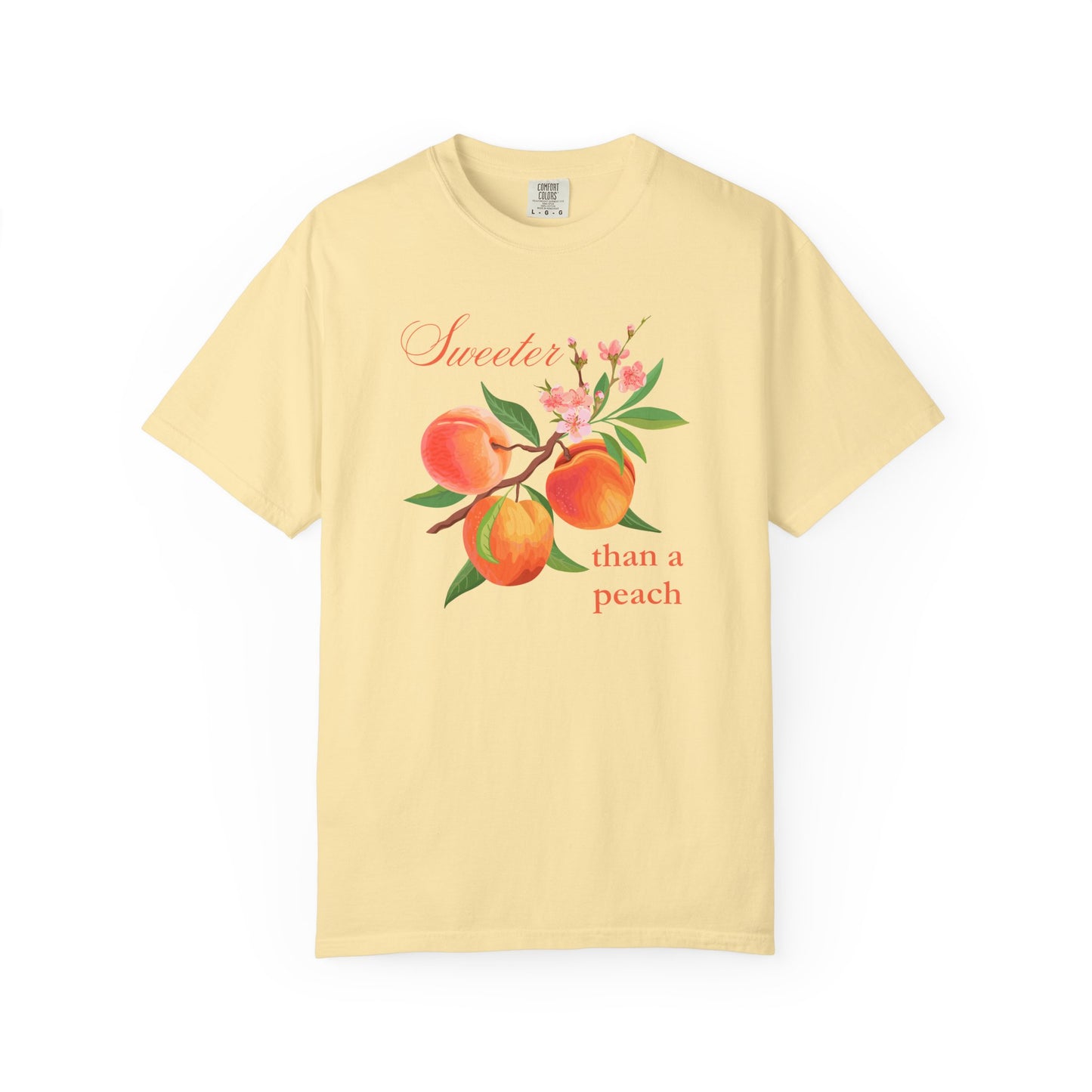 Sweeter than a Peach, Softer than a Kitten - Comfort Colors Unisex T-Shirt | Graphic Tee for Cat Lovers, Gifts for Her, Birthday Present, Casual Wear, Peach and Kitten Designs