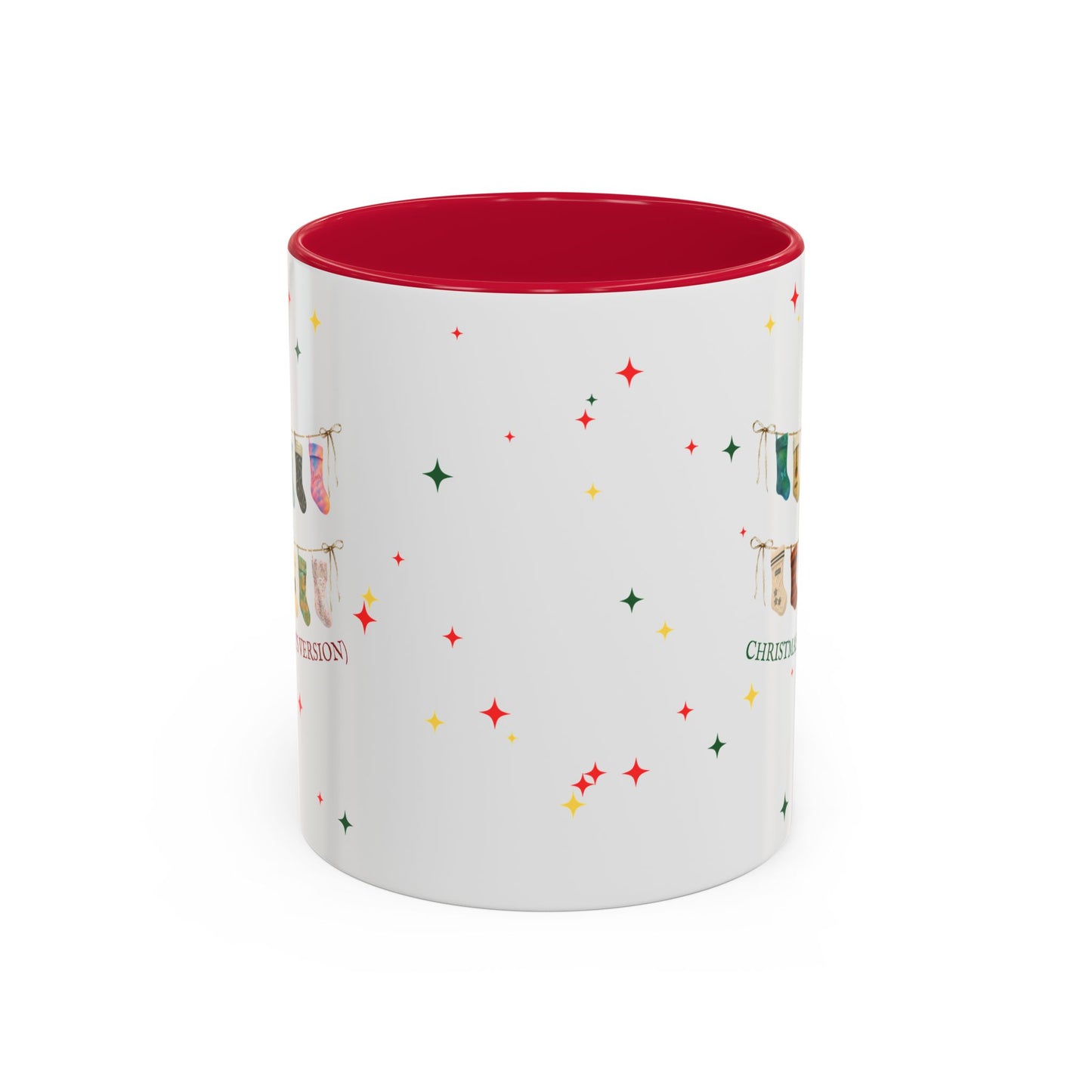 Christmas Stocking Mug — "Christmas (TV)" Colorful Holiday Coffee Cup (11oz)