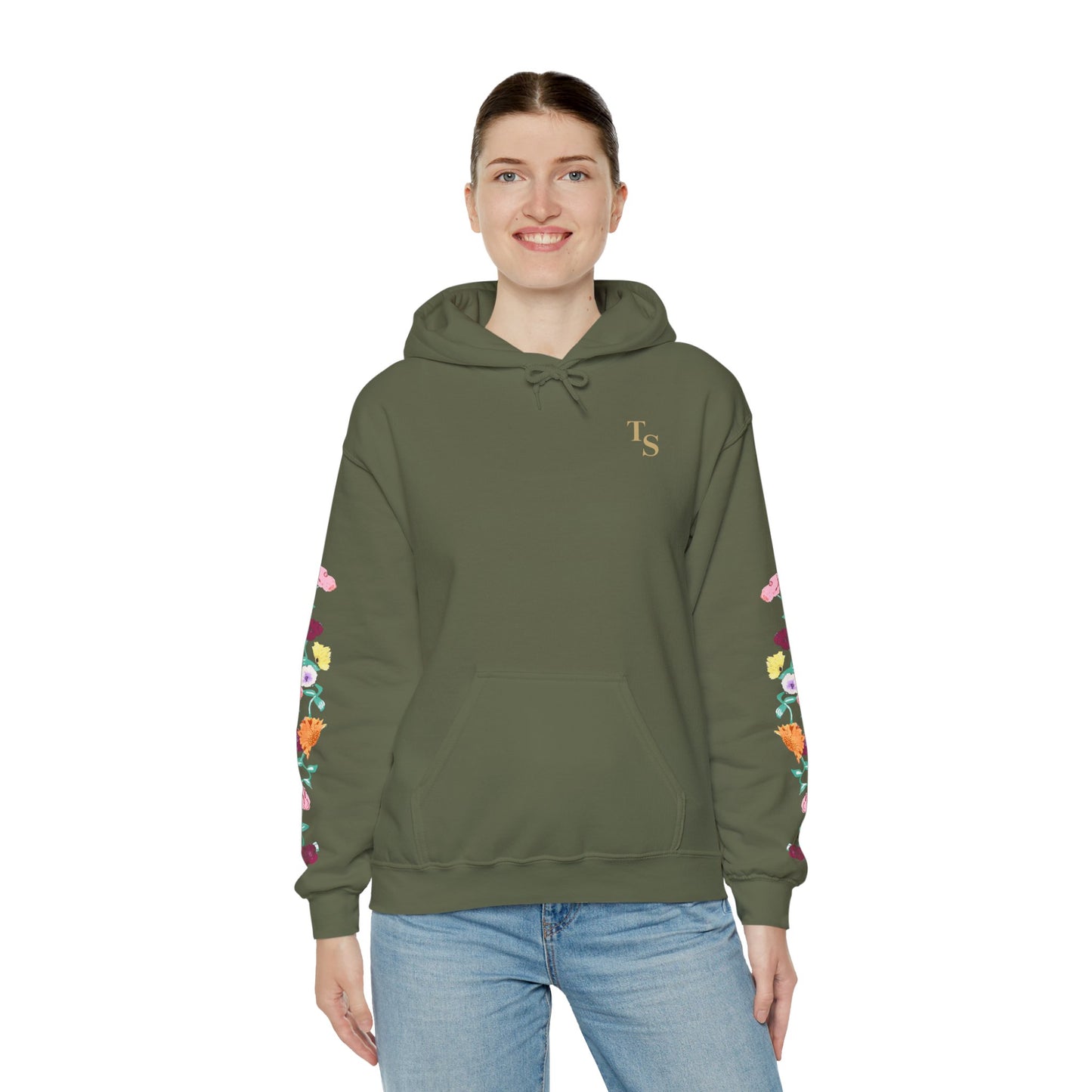 Acoustic Piano Floral Sleeve Hoodie