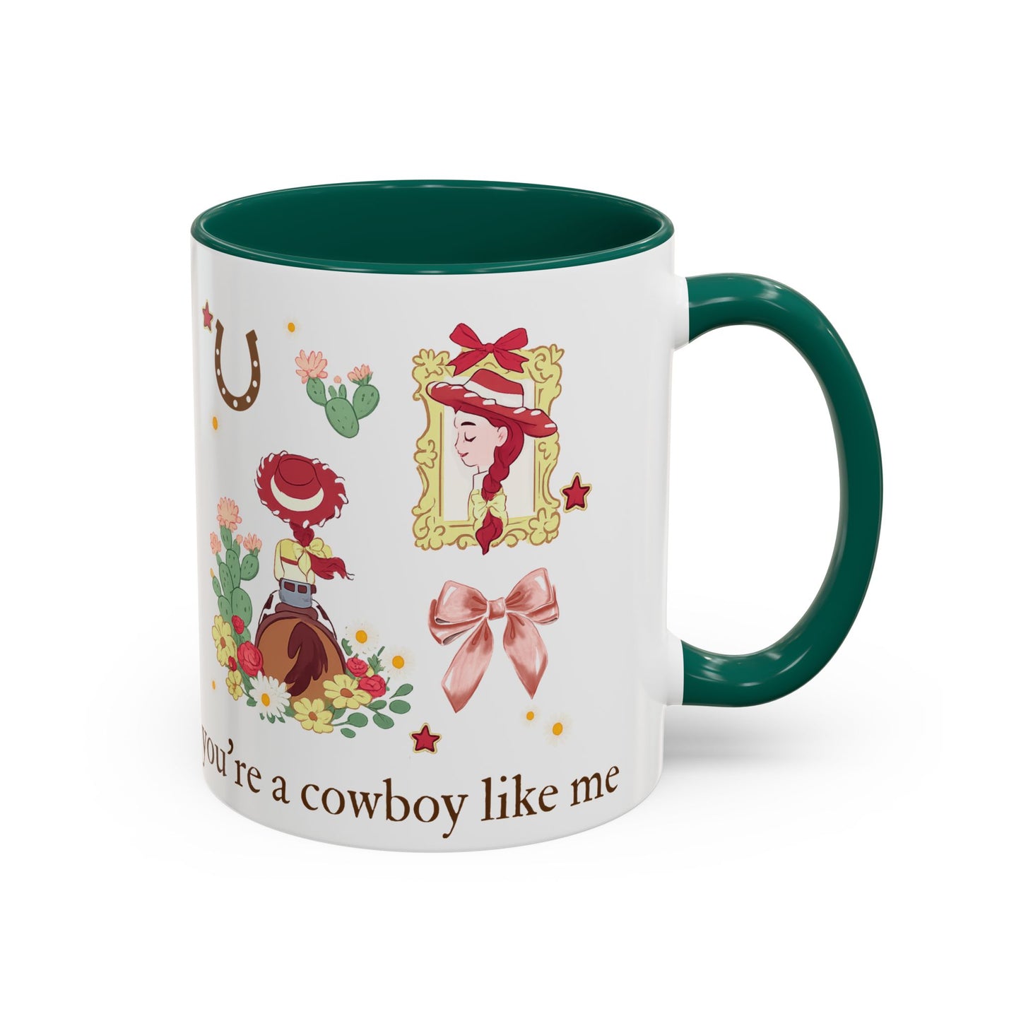 Cowgirl Cowboy Mug – "You're a Cowboy Like Me" Colorful 11oz Ceramic Coffee Cup