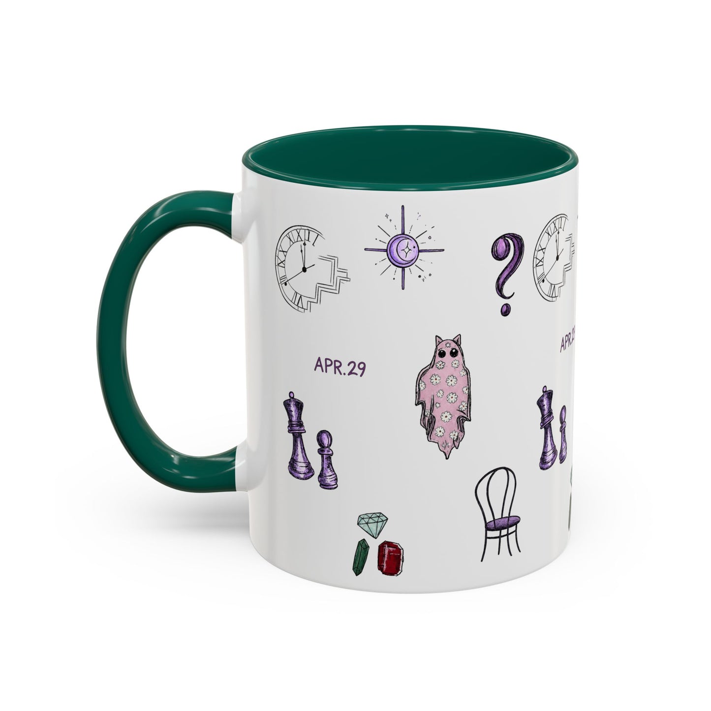 Midnights Icons Coffee Mug — Cute Illustrated Symbol Collage (11oz)