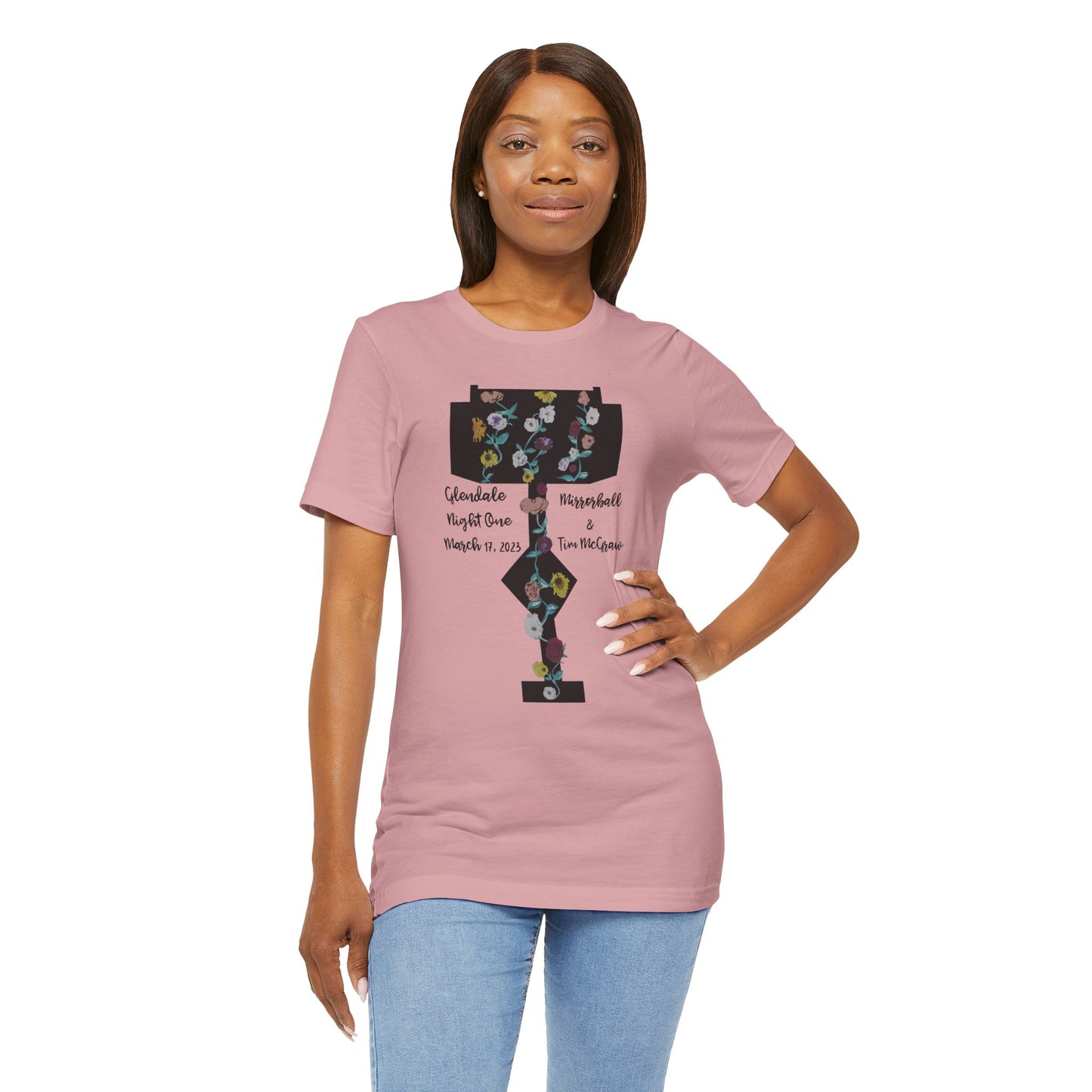 Custom Dates and Surprise Songs - Stage Flowers - Long Live - Unisex Jersey Short Sleeve Tee