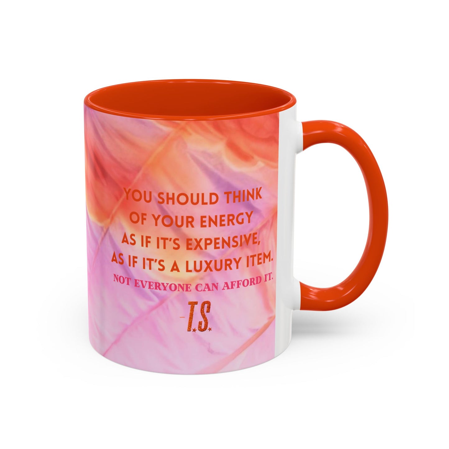 Colorful Luxury Energy Inspirational Mug, Motivational Coffee Cup, Unique Gift, Office Decor, Self-Care Reminder