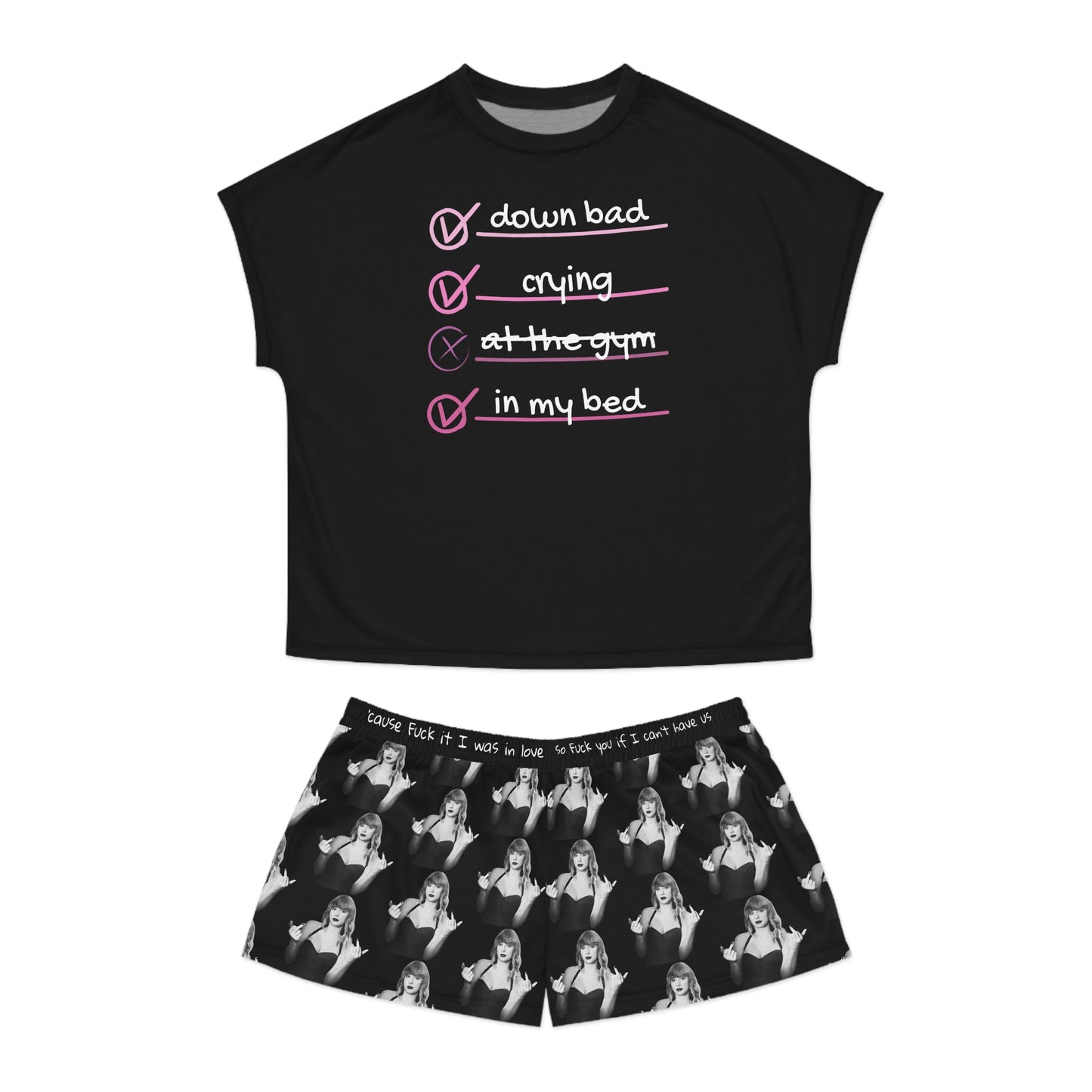 Down Bad EXPLICIT - Women's Short Pajama Set